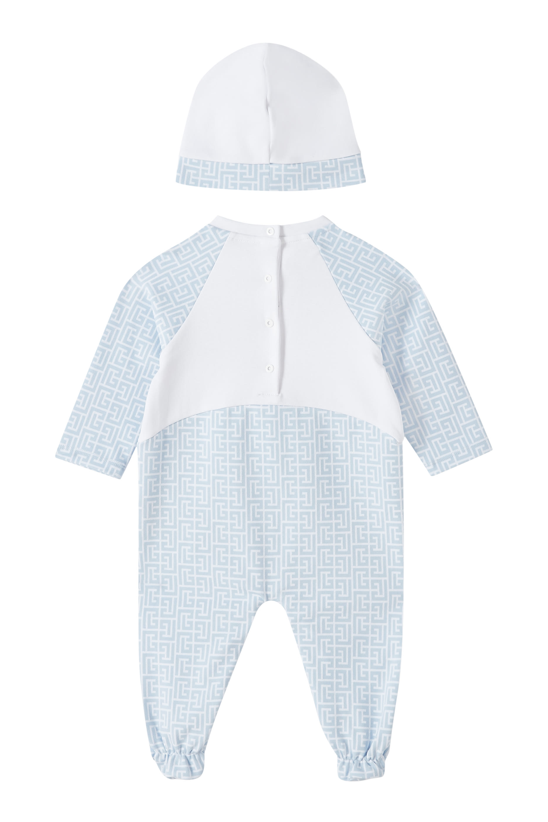 طقم بودي سوت وقبعة بشعار الماركة للأطفال