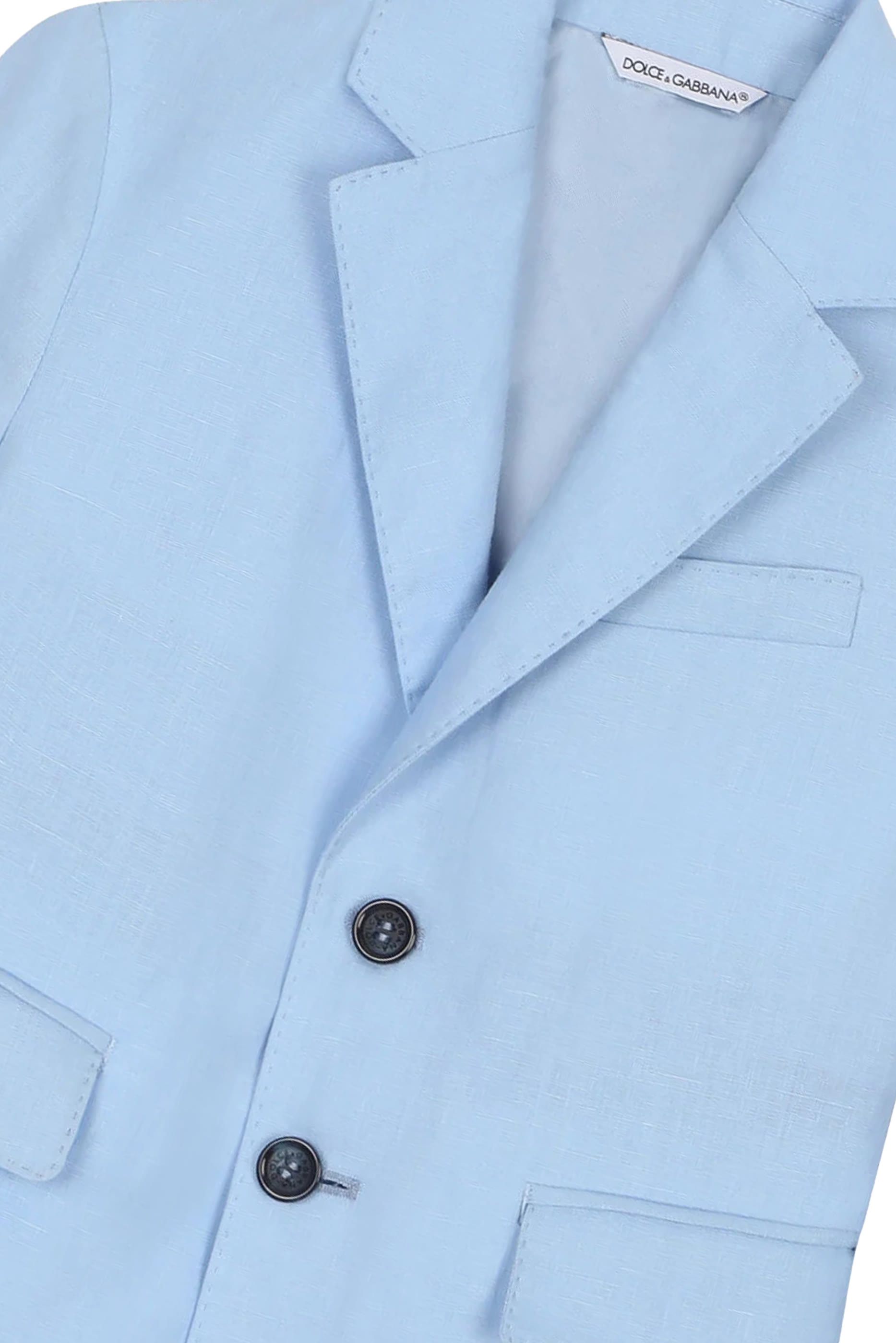 بدلة بصف أزرار كتان للأطفال