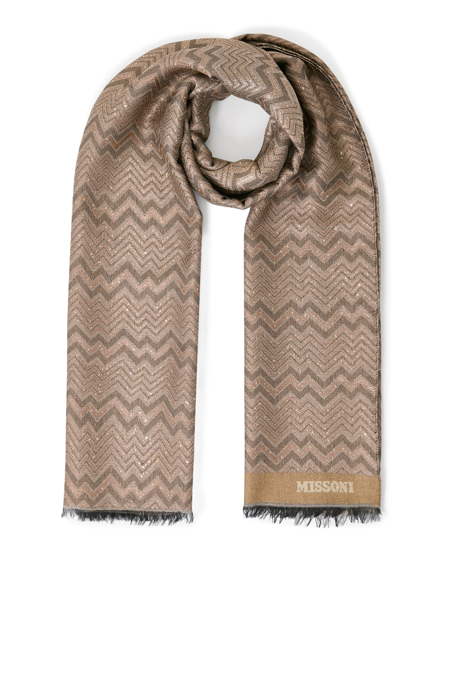 وشاح بترتر ونقشة خطوط متعرجة