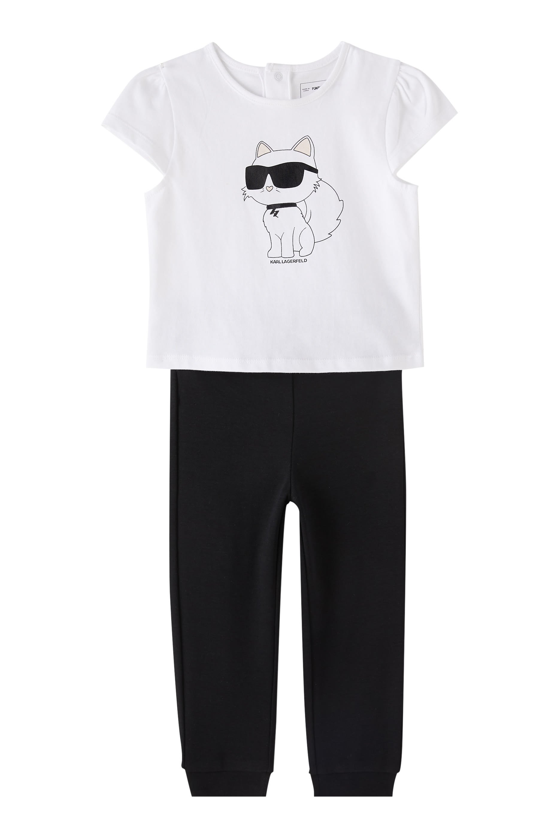 طقم لغينغز وتيشيرت قطن للأطفال