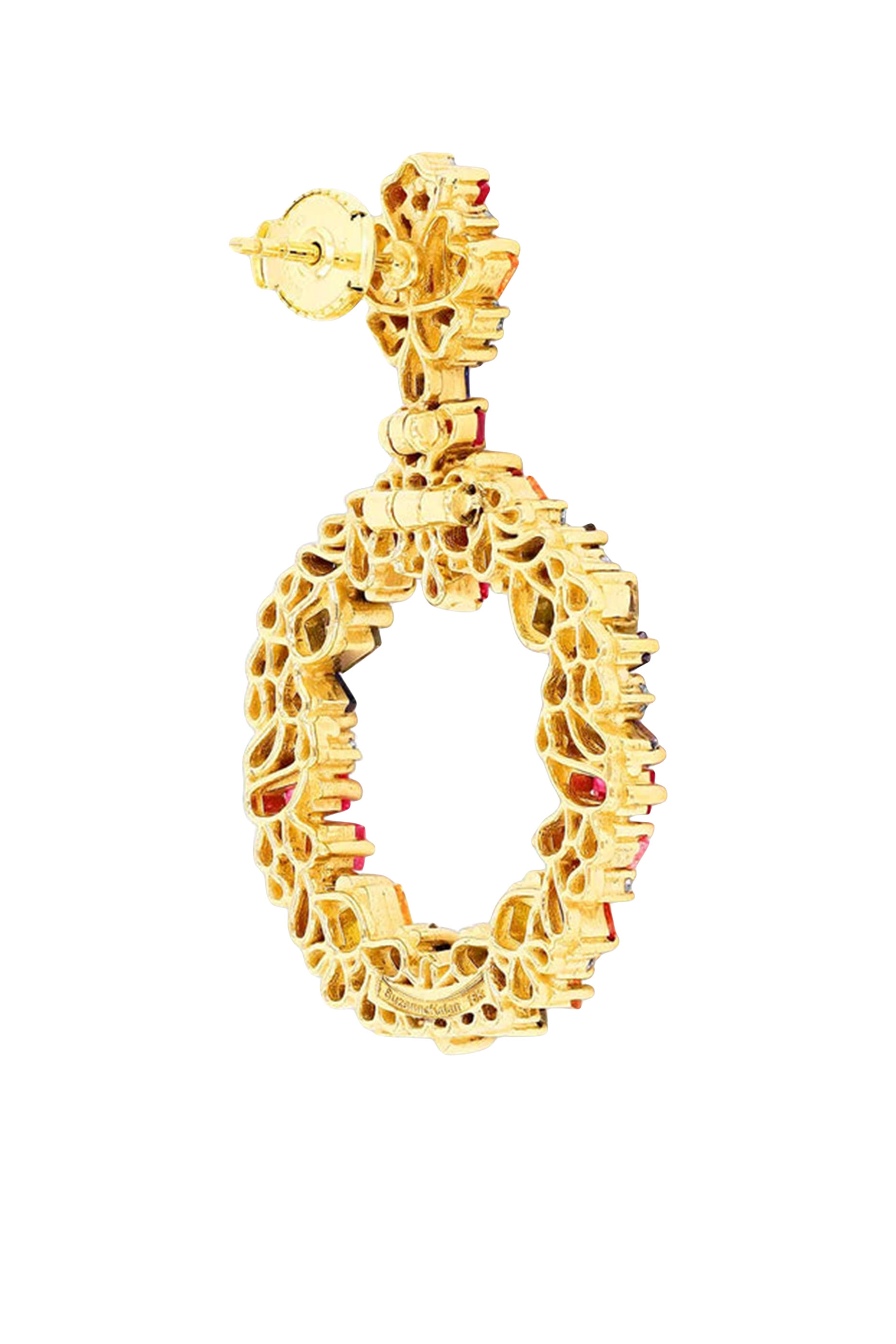 أقراط لا فانتازي إكليبس مرصعة بياقوت متعدد الألوان