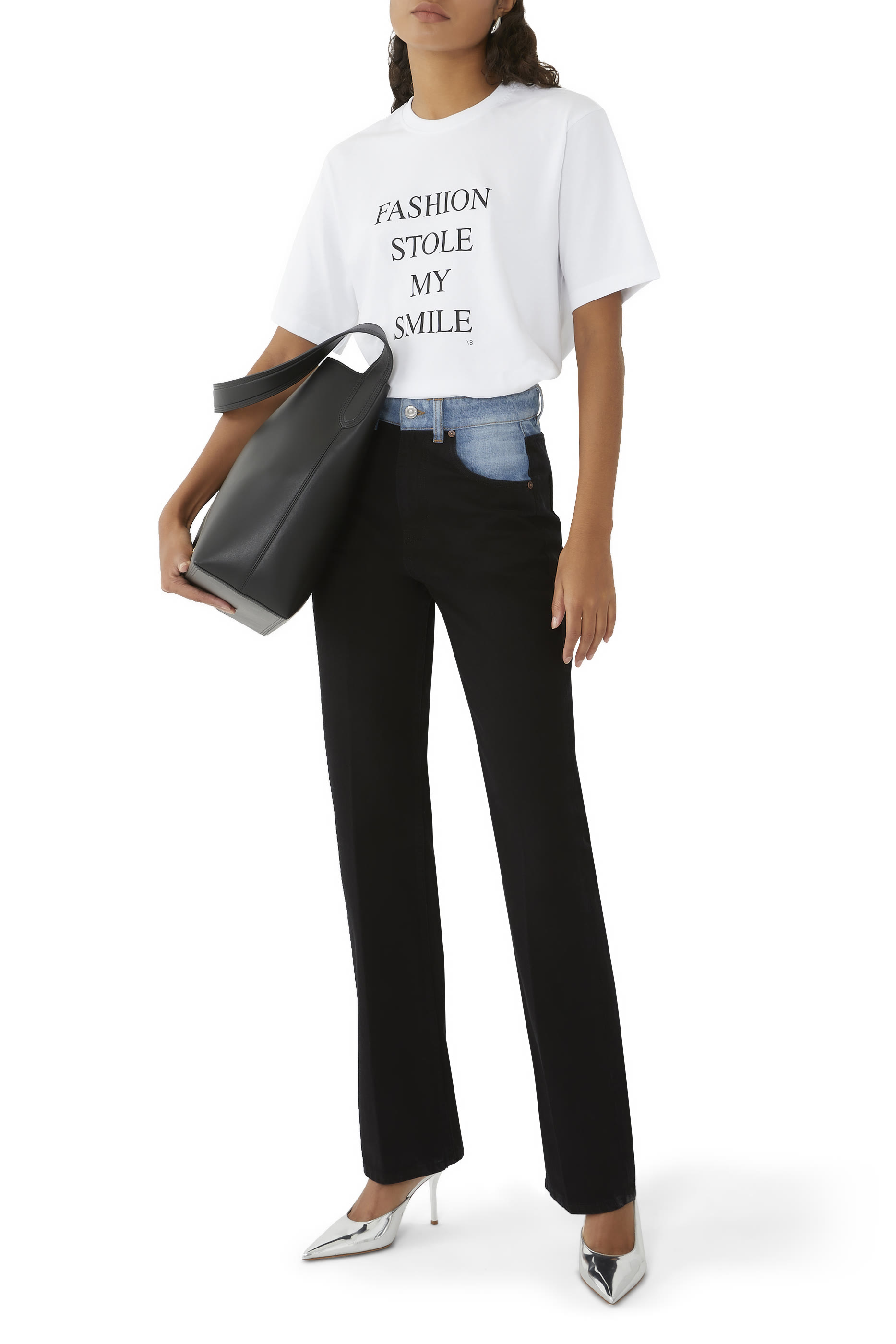 تيشيرت بطبعة شعار فاشن ستول ماي سمايل