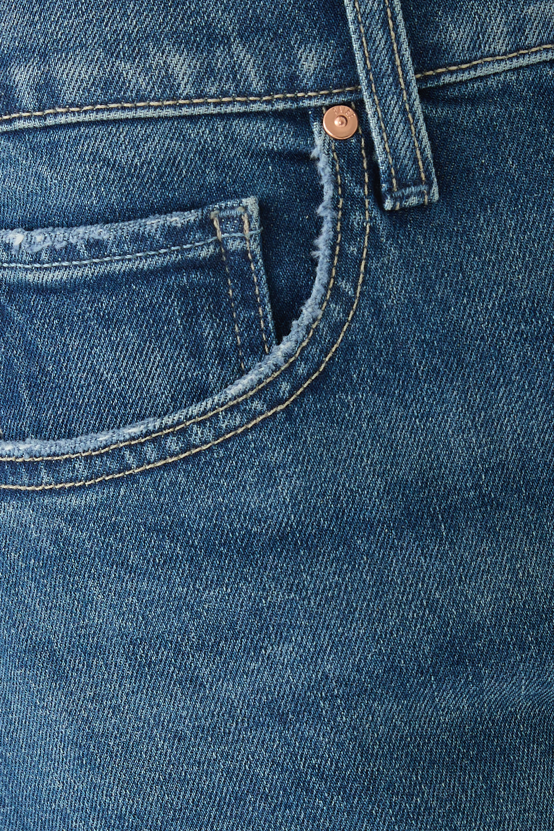 بنطال جينز أريليا بقصة ساق أسطوانية بطول الكاحل