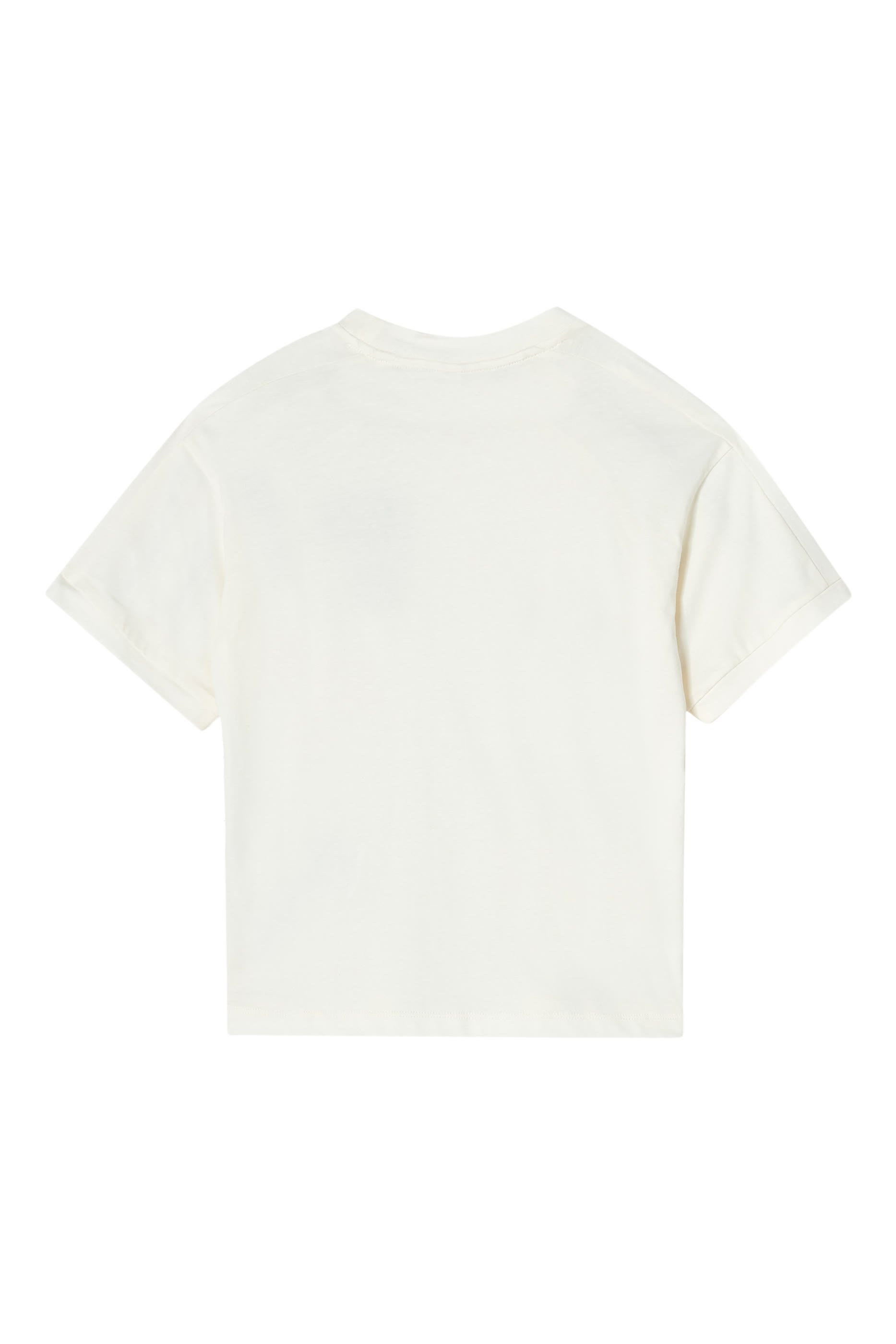 تيشيرت بشريط شعار الماركة للأطفال