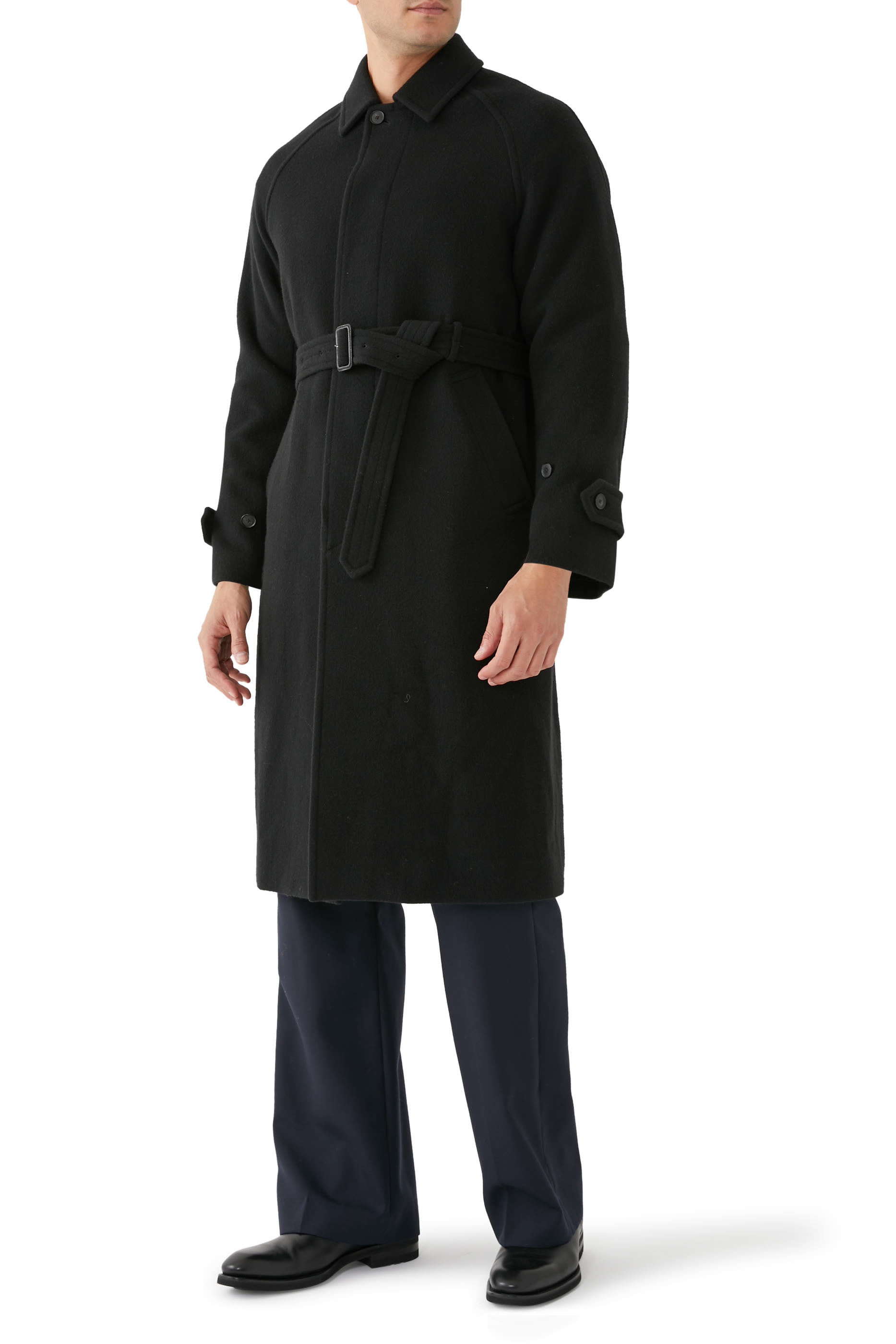 معطف موسر سوتيان بياقة كشمير صوف