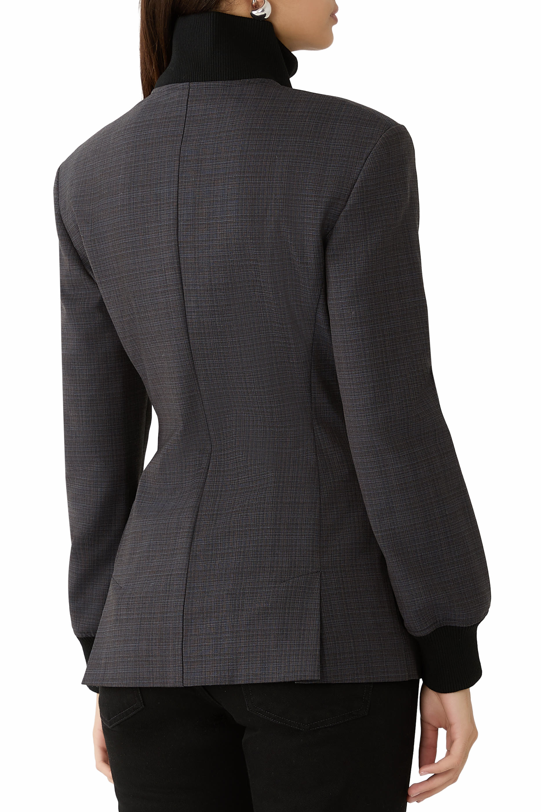 جاكيت مزيج صوف مطاطي