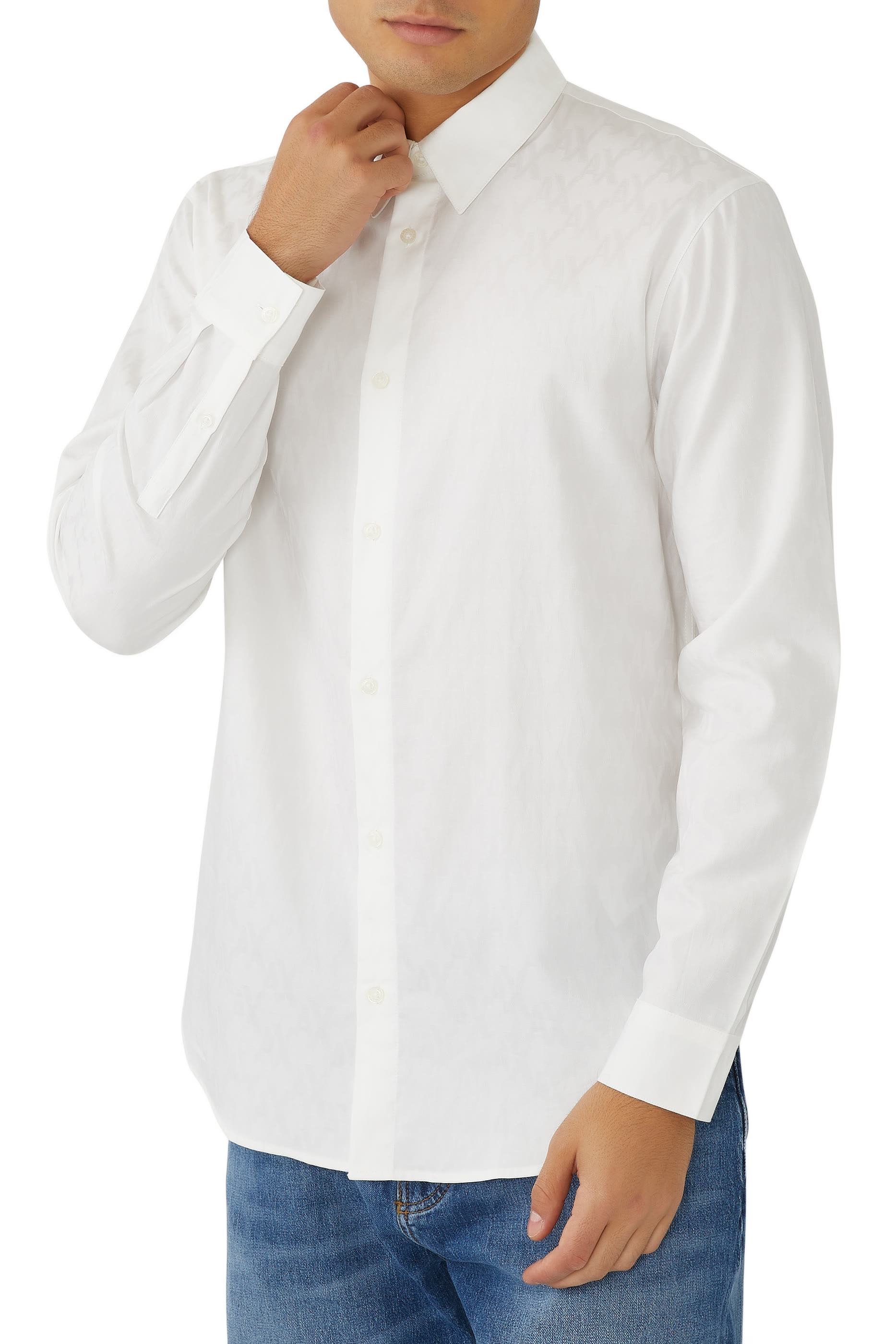 قميص بحروف شعار الماركة قطن