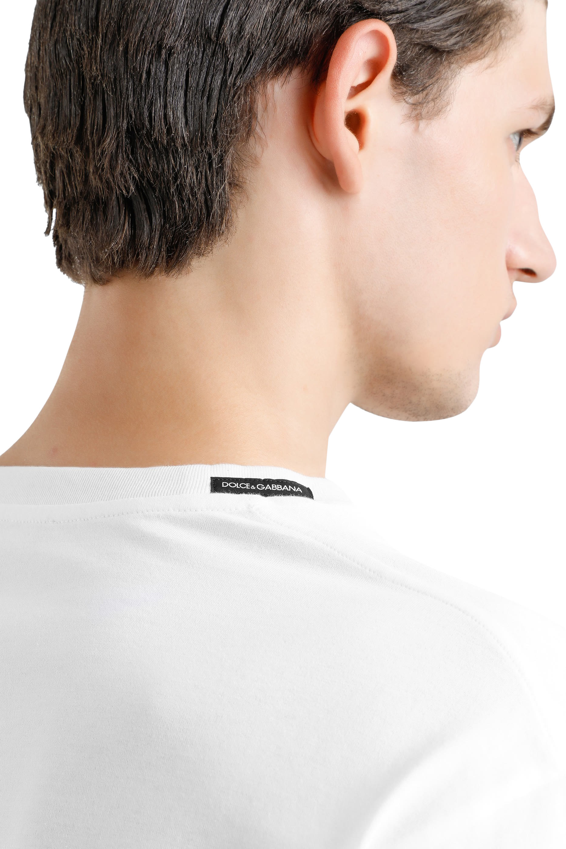 تيشيرت بتطريز شعار الماركة قطن