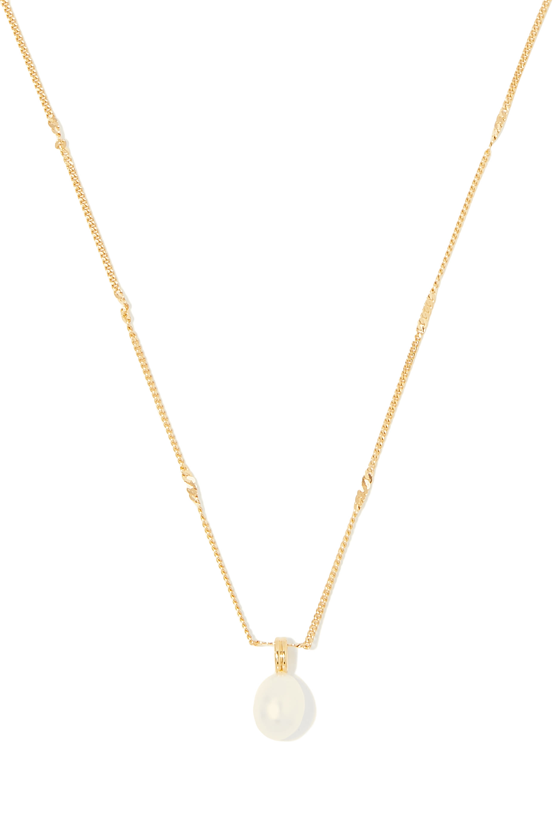 قلادة بسلسلة ملفوفة ولؤلؤ باروكي