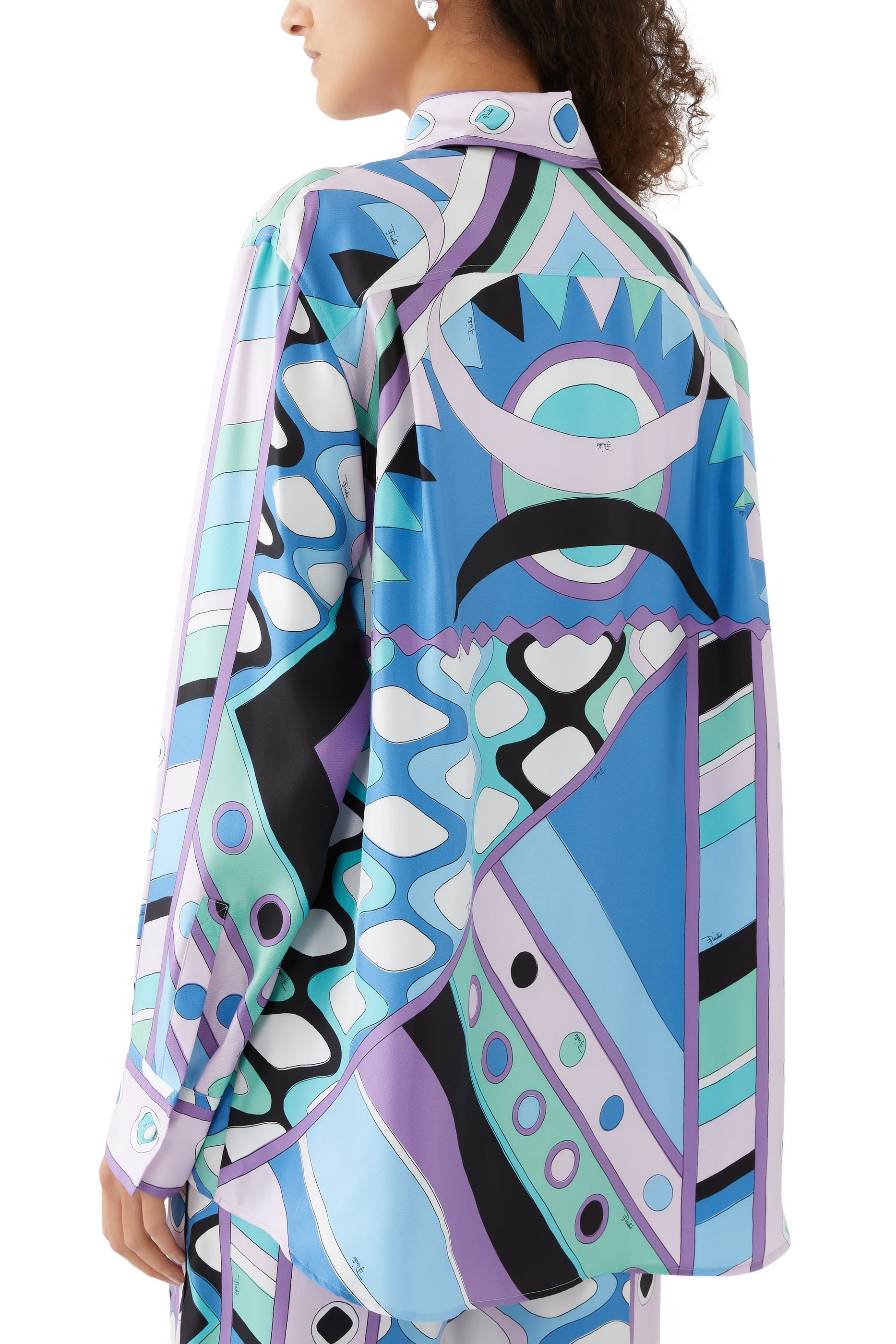 قميص بنقشة فيفارا حرير تويل