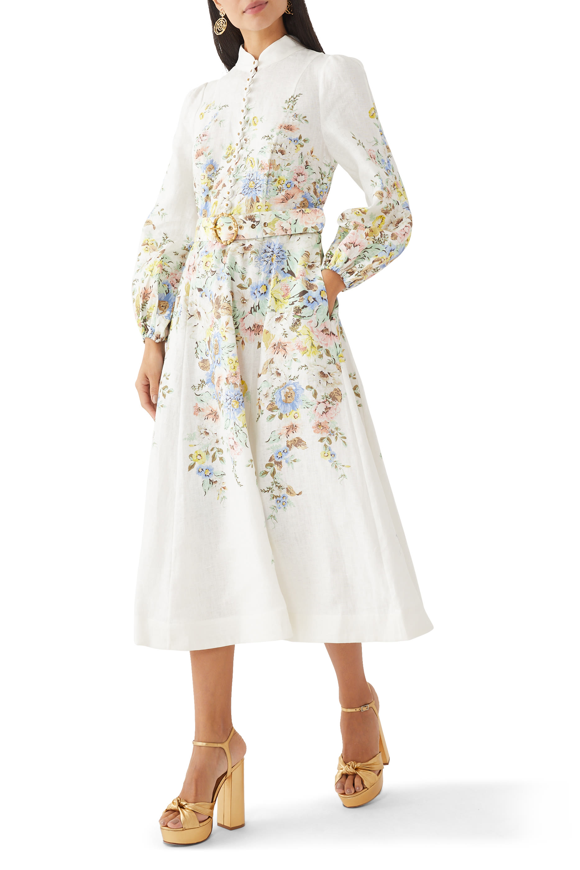 فستان ماتشميكر متوسط الطول بأزرار