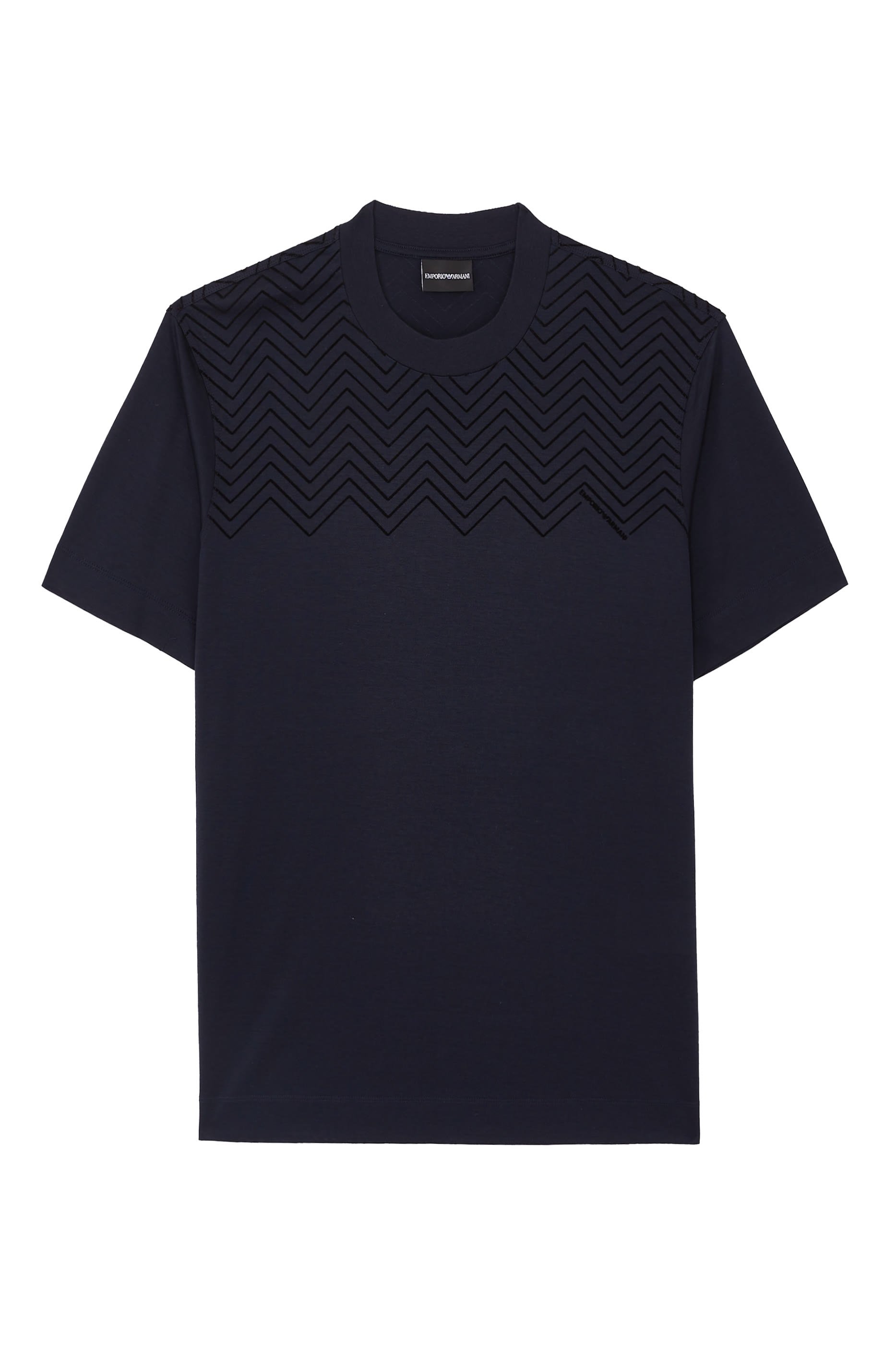 تيشيرت بتفاصيل بارزة الملمس جيرسيه وشيفرون