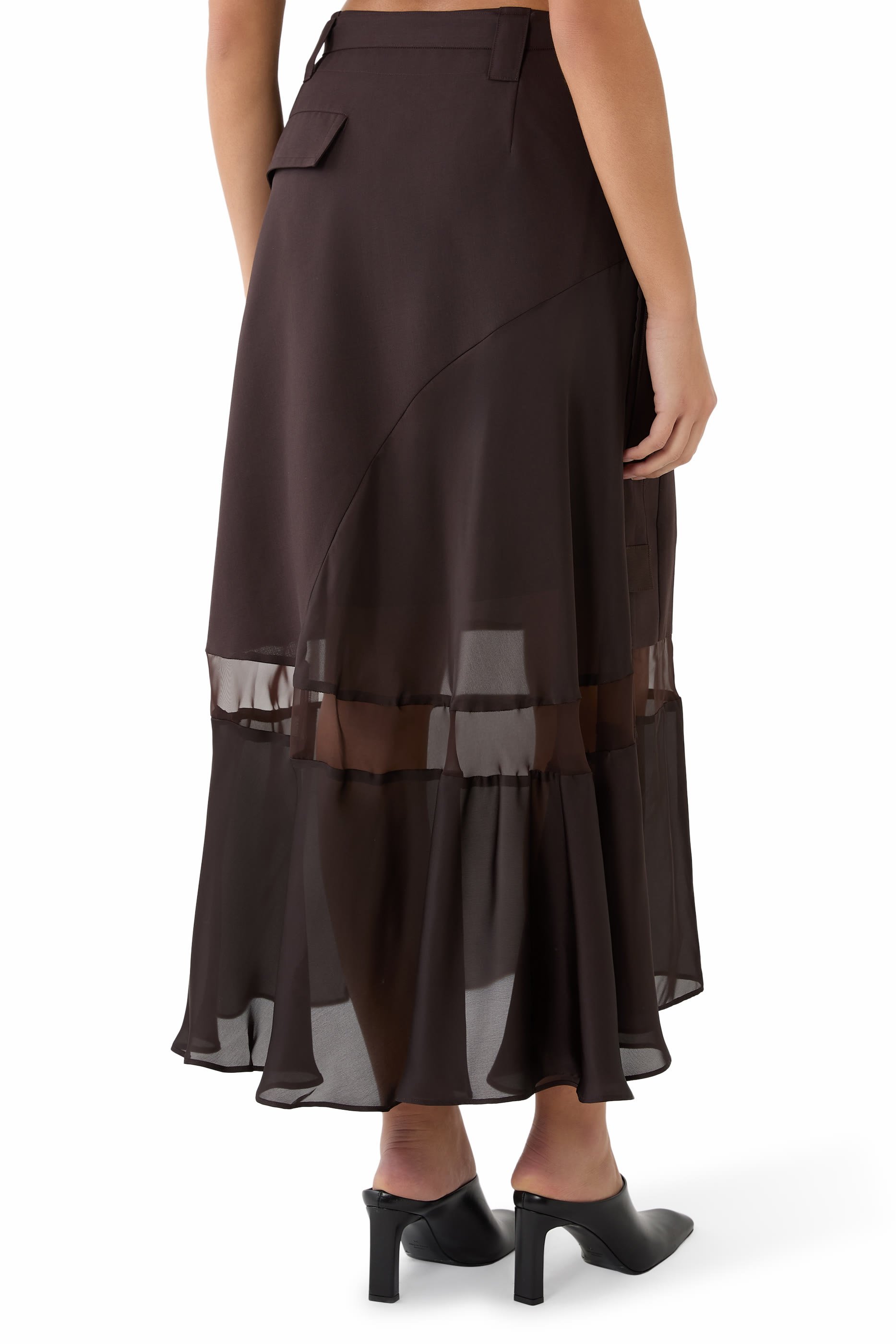 تنورة مزيج قماش بدلة