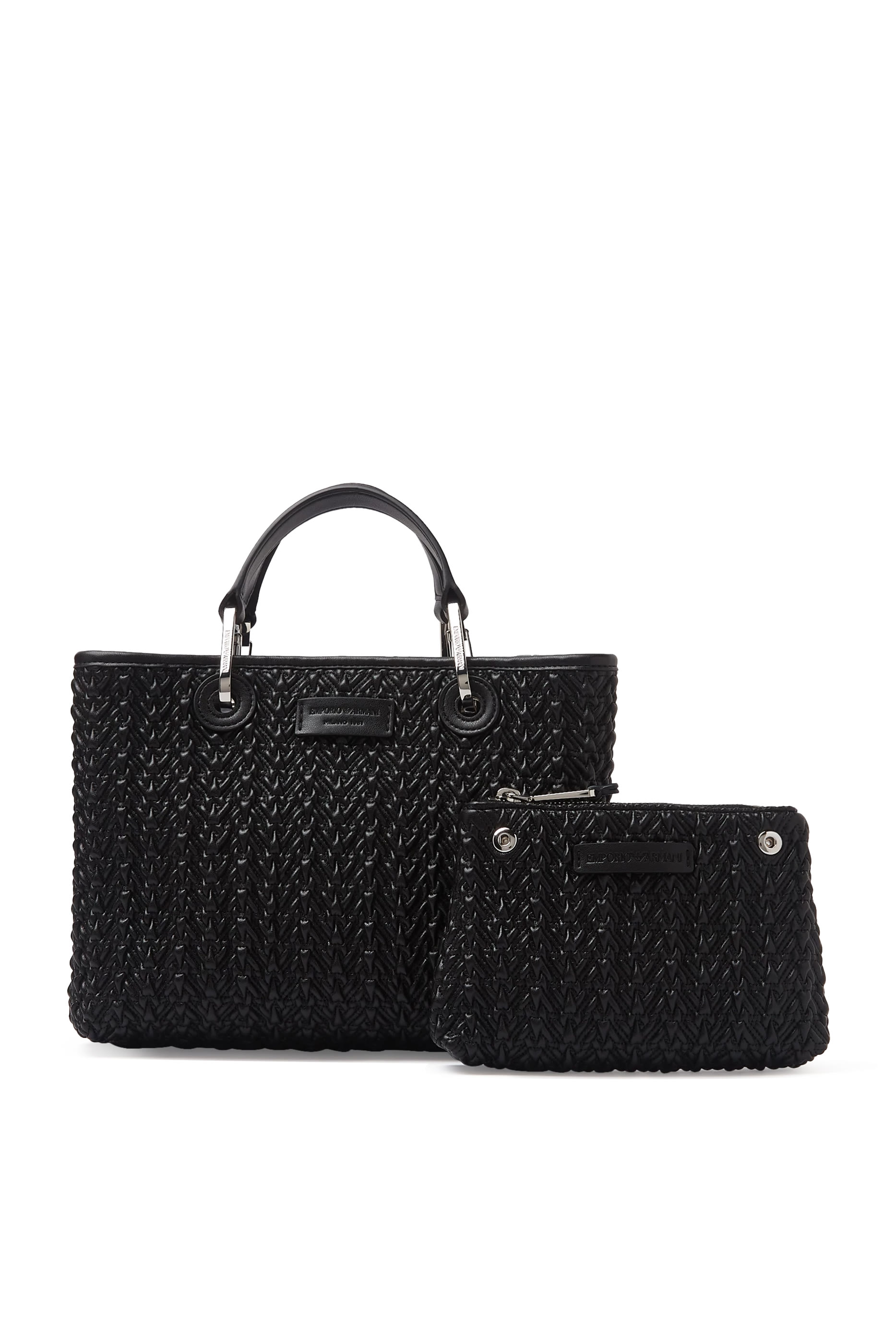 حقيبة يد ماي اي ايه صغيرة جلد بتفاصيل متداخلة