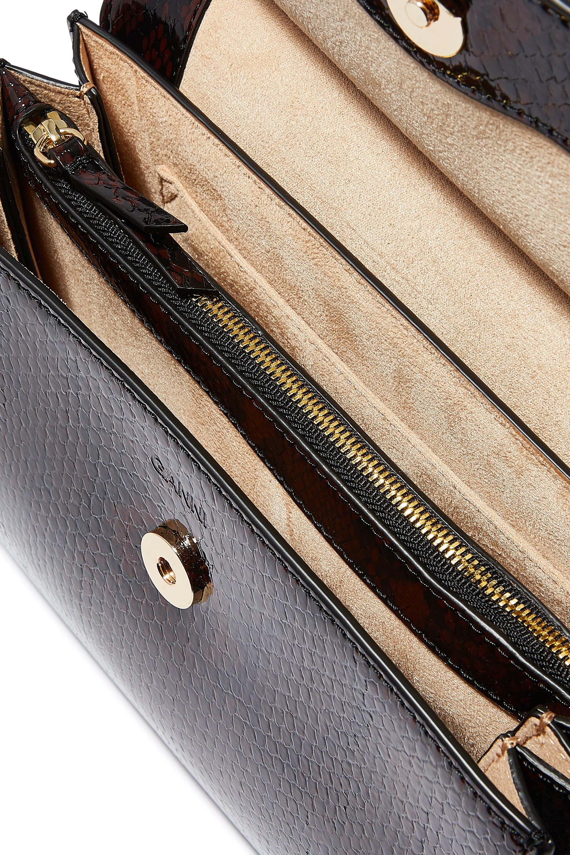 حقيبة أي بو -جي بنقشة جلد أفعى