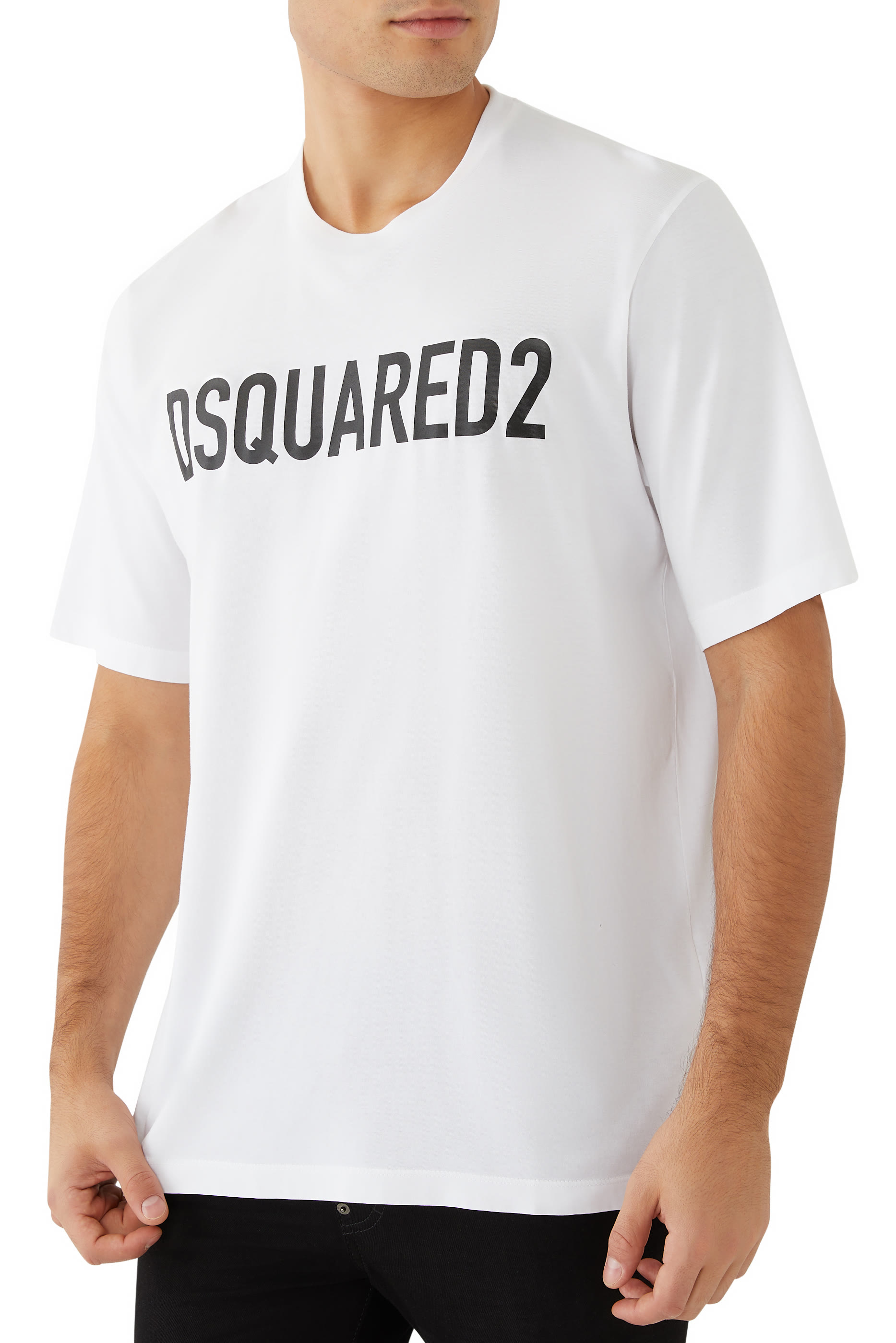 تيشيرت بشعار الماركة قطن