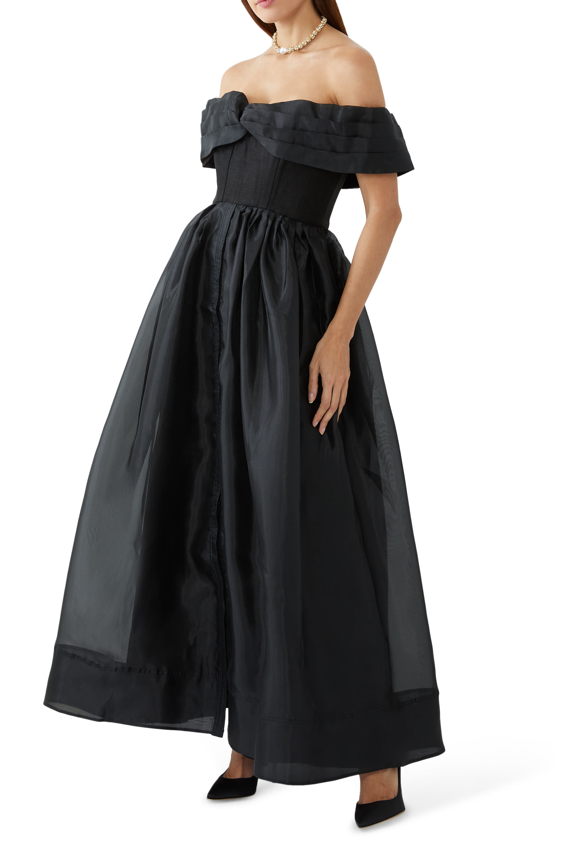 فستان طويل كورديليا بمشد