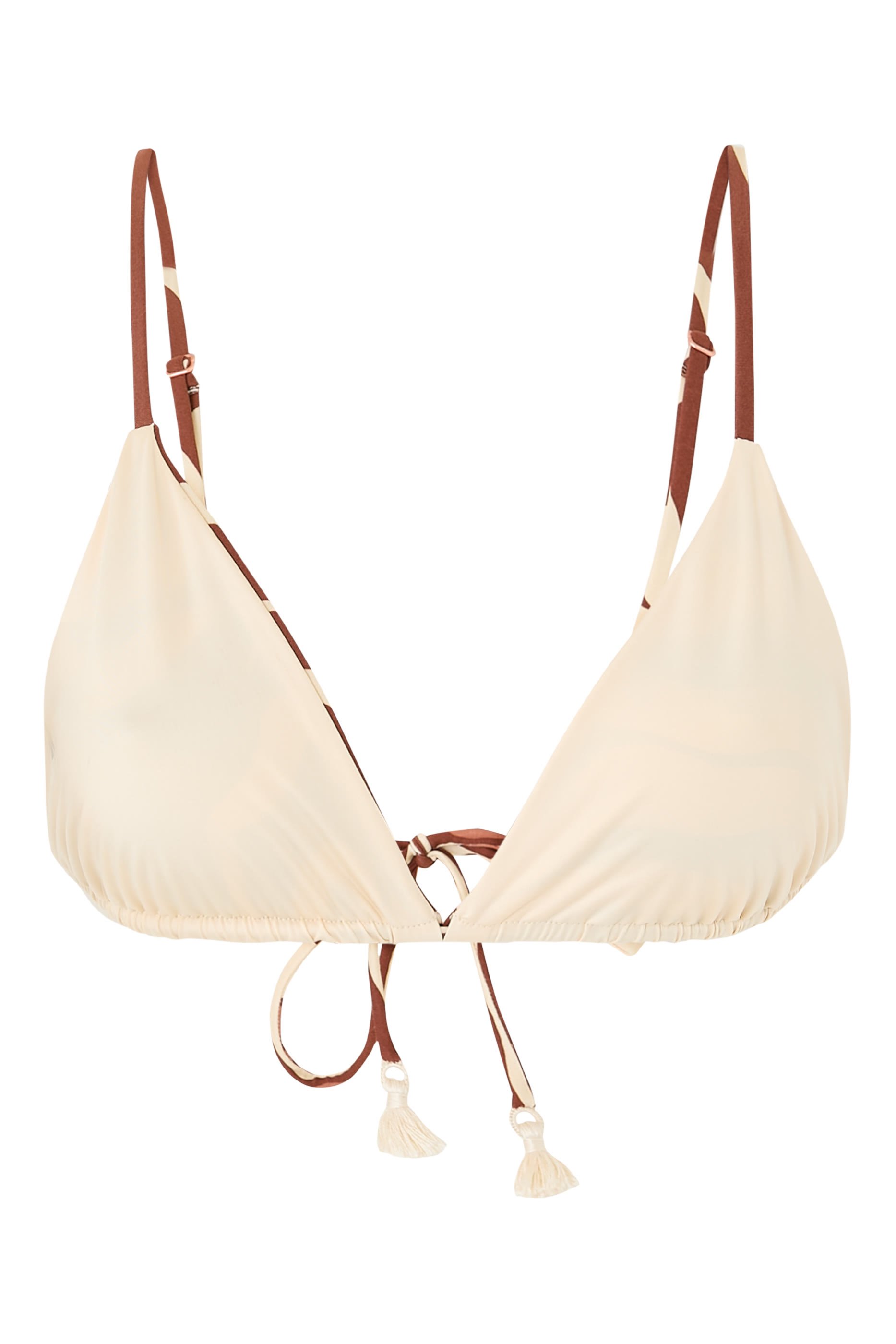 قطعة بيكيني علوية كونيبو بقوالب مثلثة ونقشة زيبرا