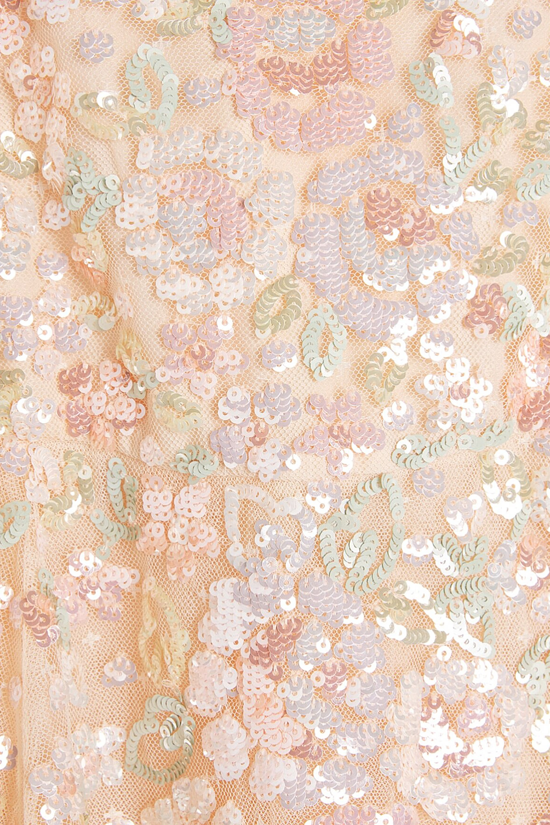 Kids Sequin Bouquet Cape Dress