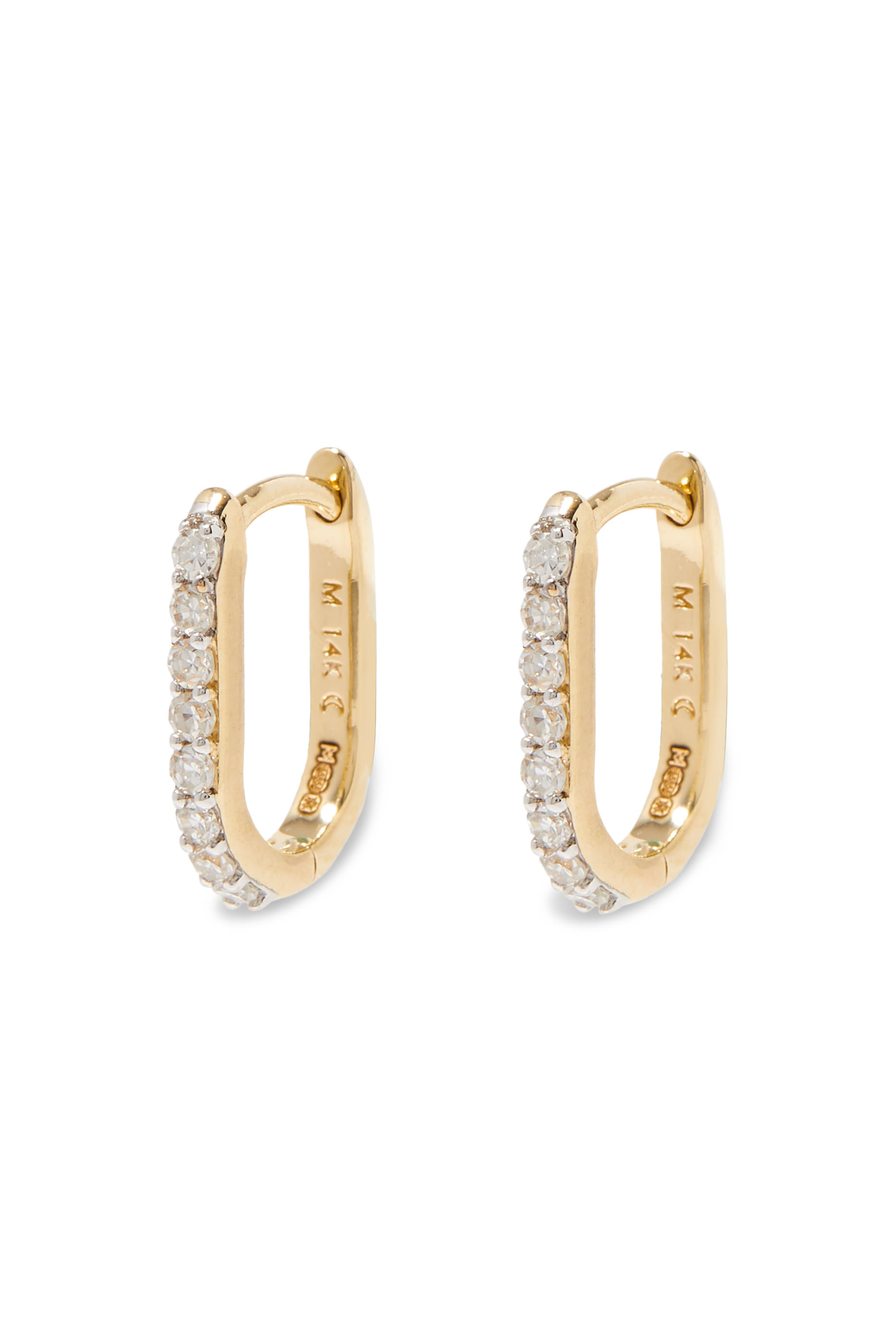 أقراط أوفيت دائرية صغيرة مرصعة بالماس