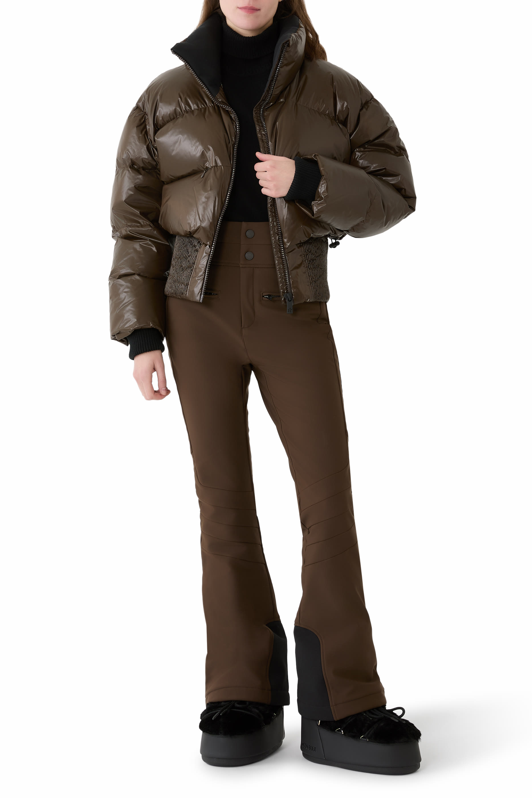 بنطال تزلج أورورا بقصة واسعة وخصر مرتفع