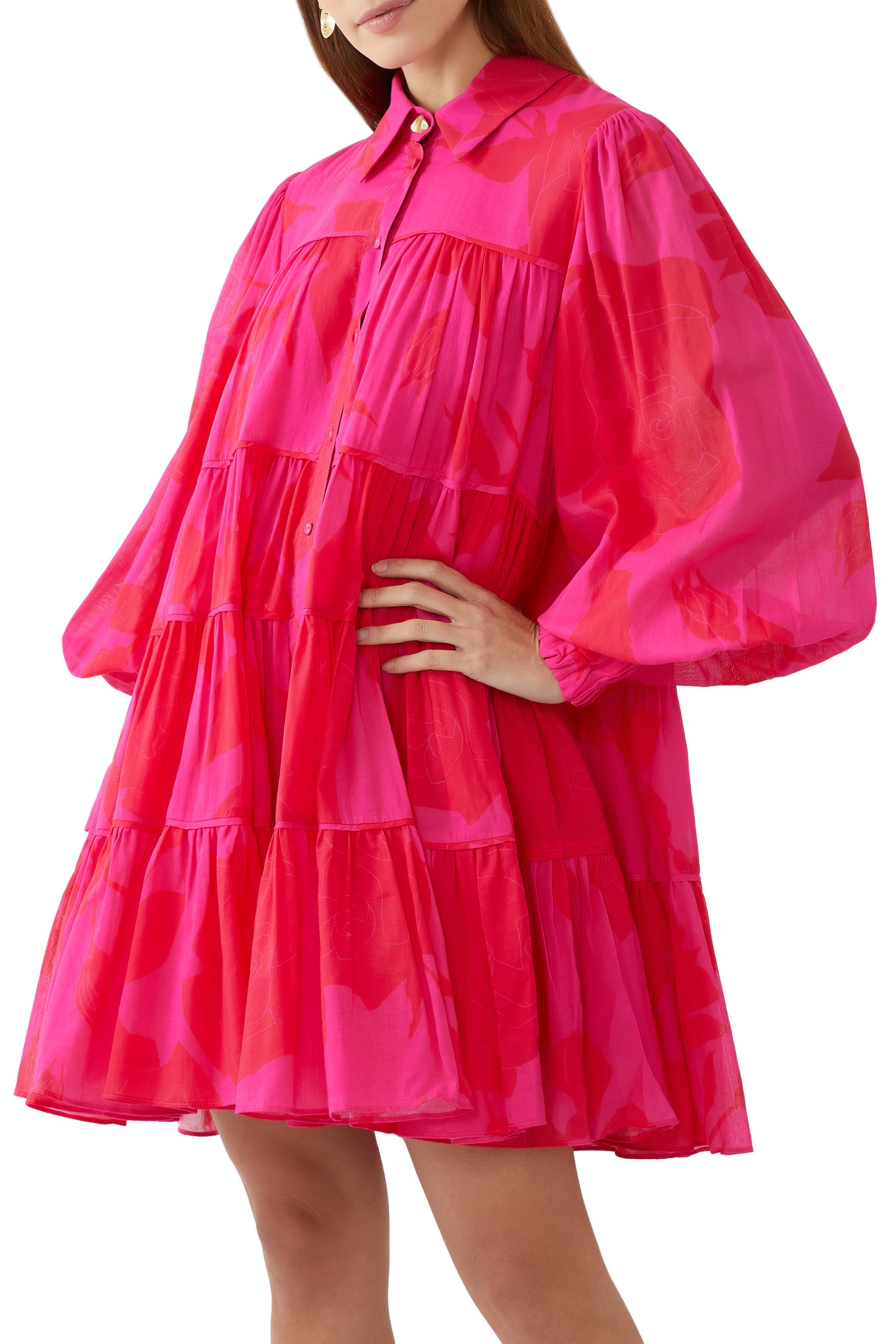 فستان كاتاليست قصير بكشكش