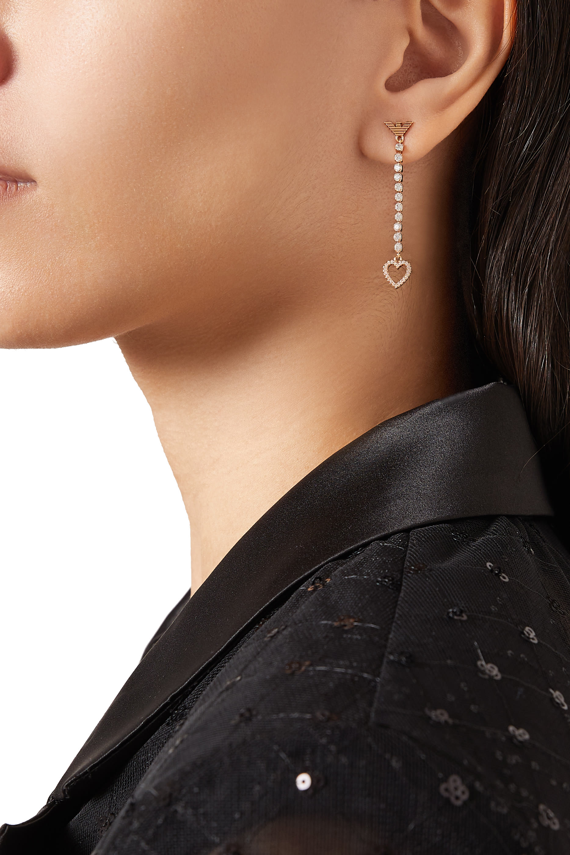 أقراط بحلية قلب متدلية