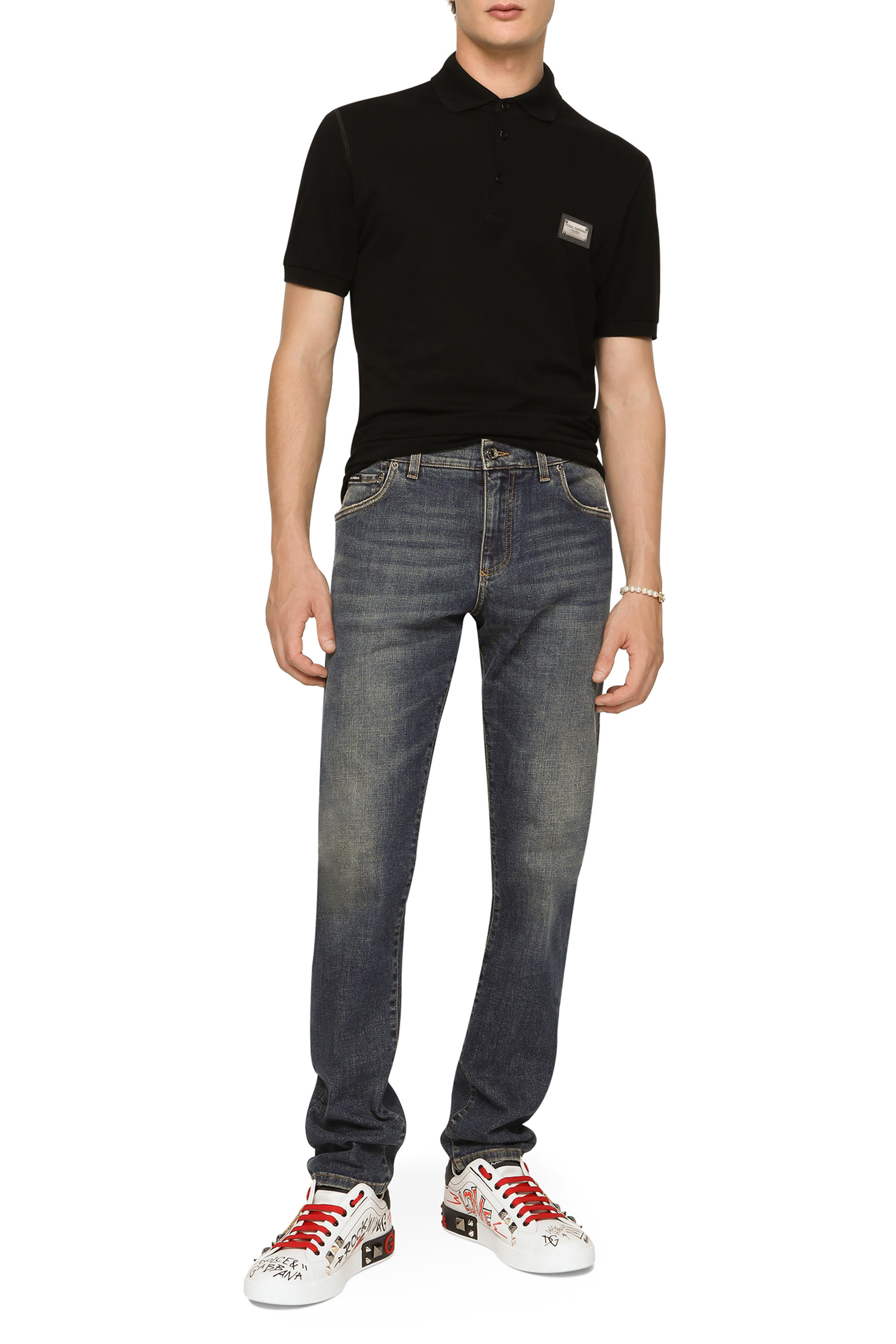 بنطال جينز مطاطي بقصة ضيقة