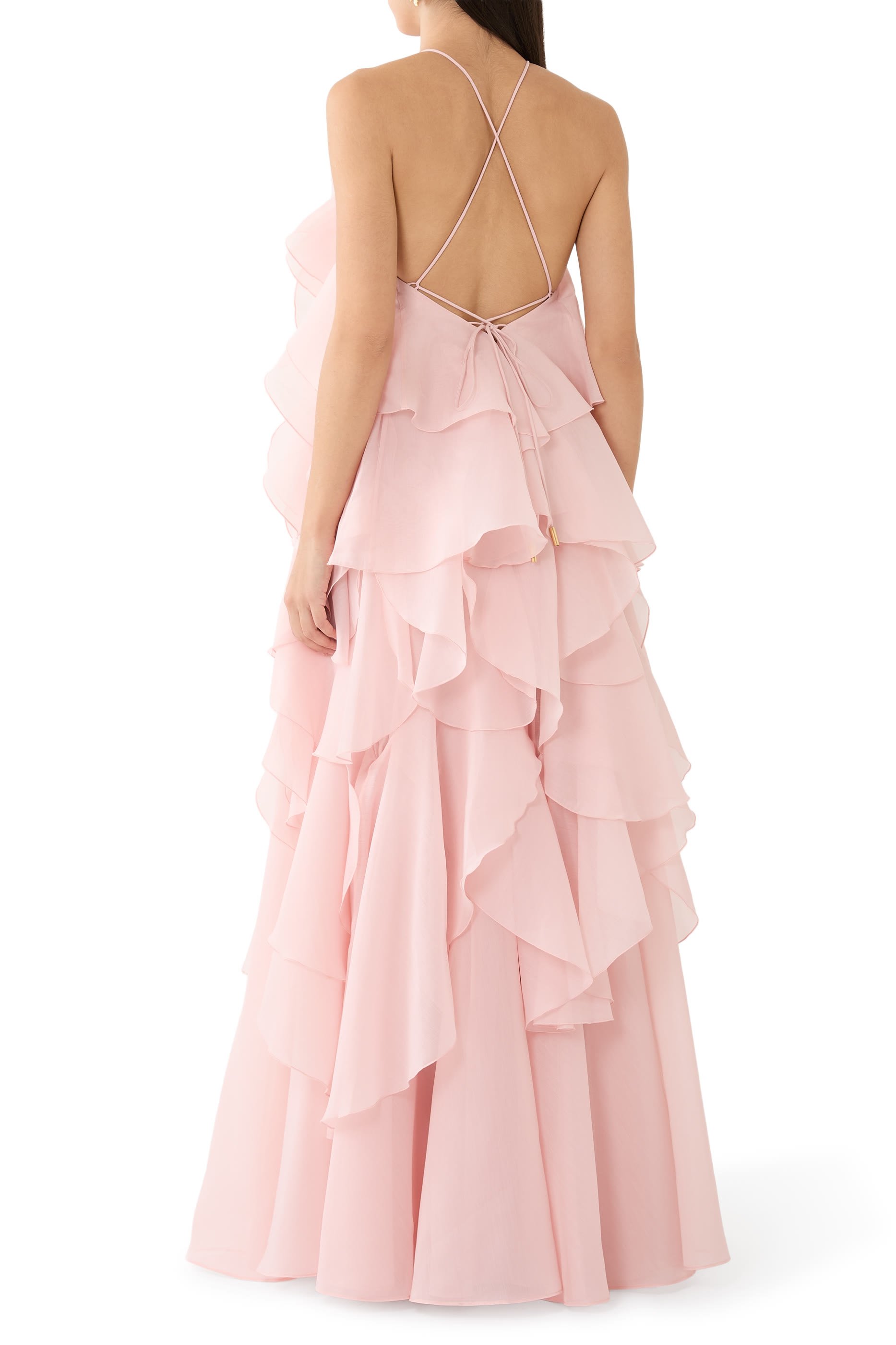 فستان طويل باندوريا بتصميم متدرج