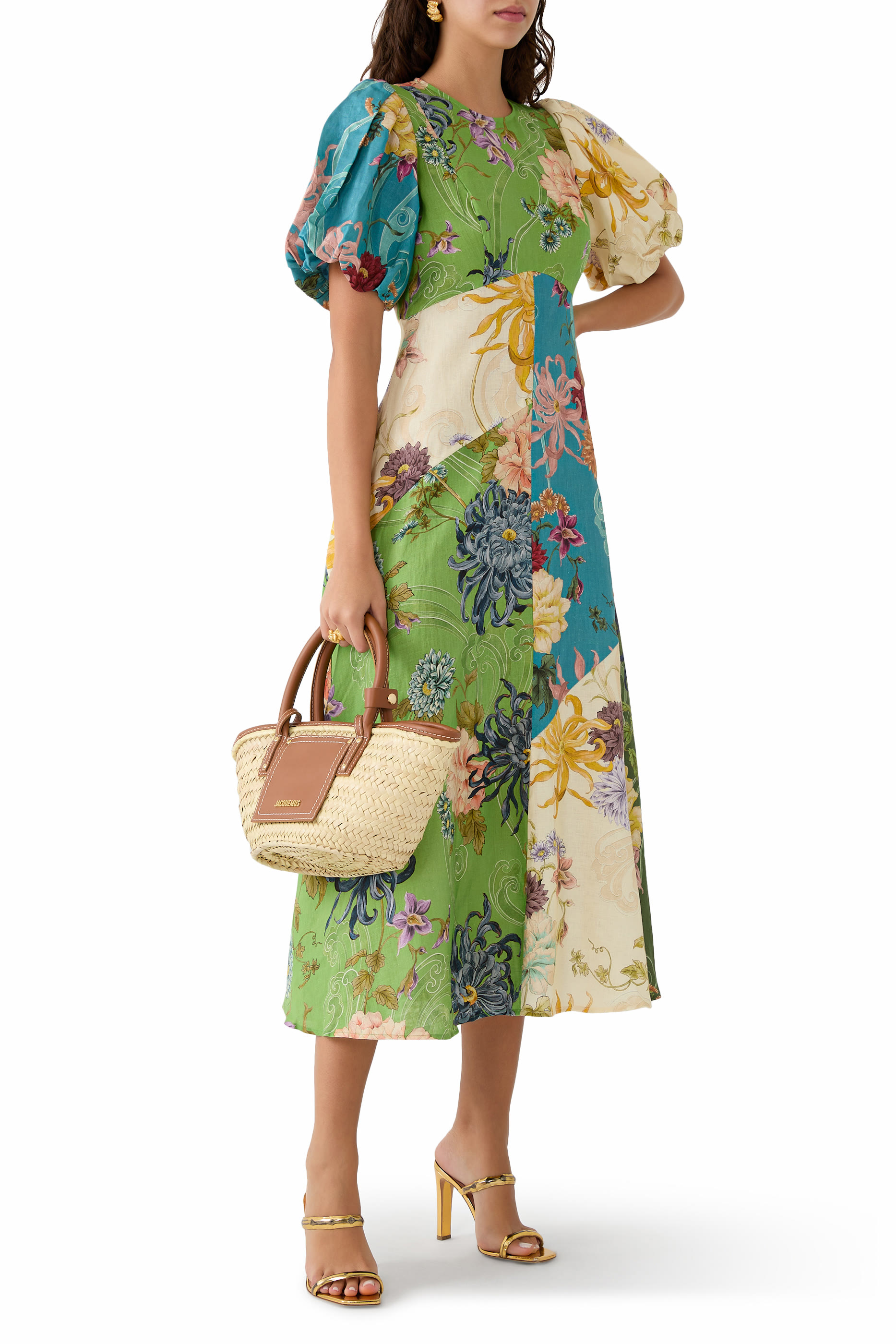 فستان أفيري مقسوم متوسط الطول