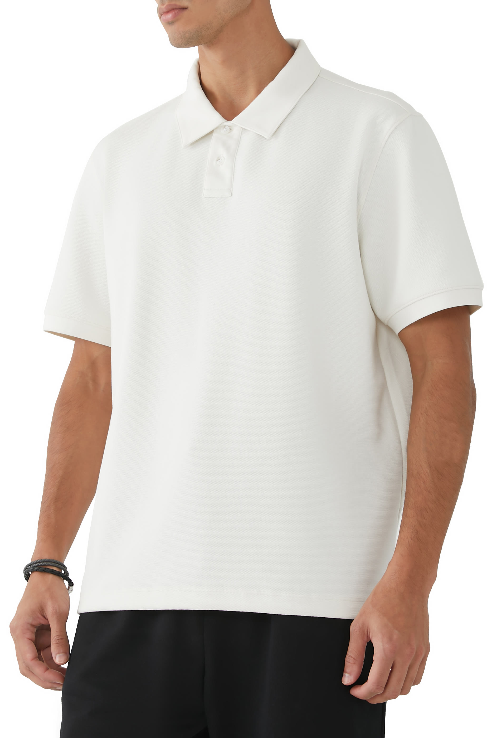 قميص بولو ديلروي قطن بيكيه جيرسيه مزدوج