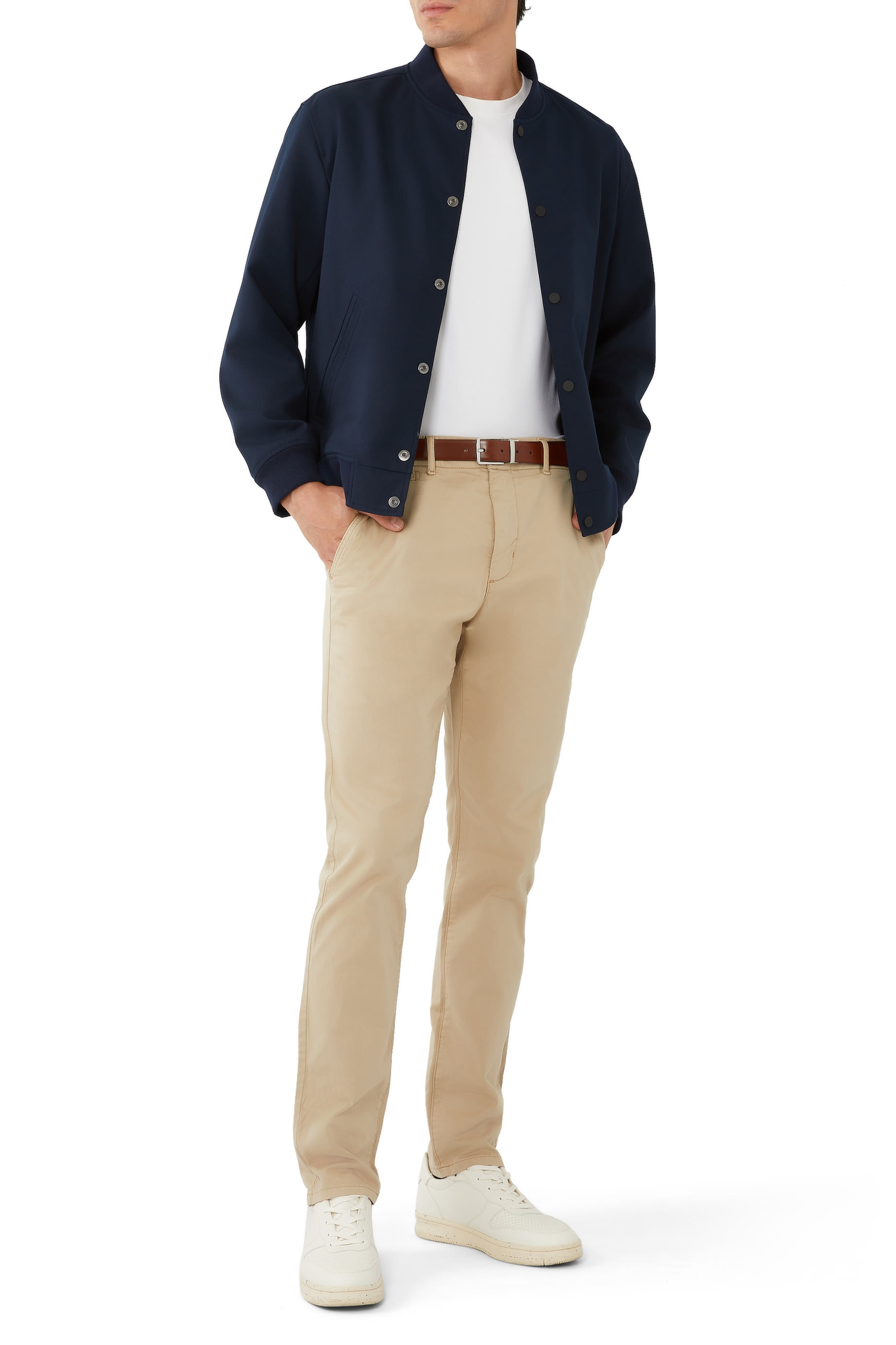 جاكيت بتصميم جامعي بارز الملمس