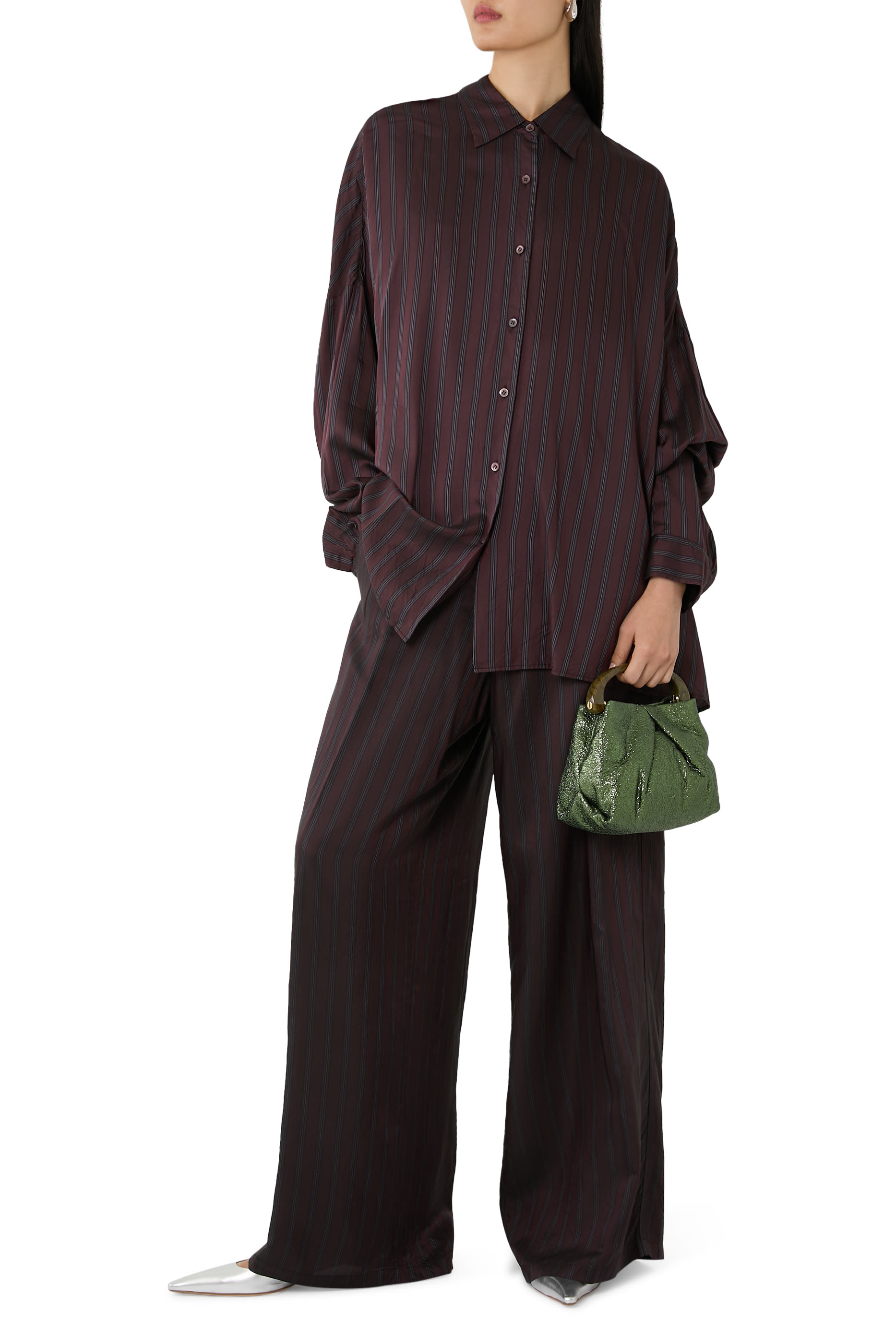 Striped Wide Leg Pants 