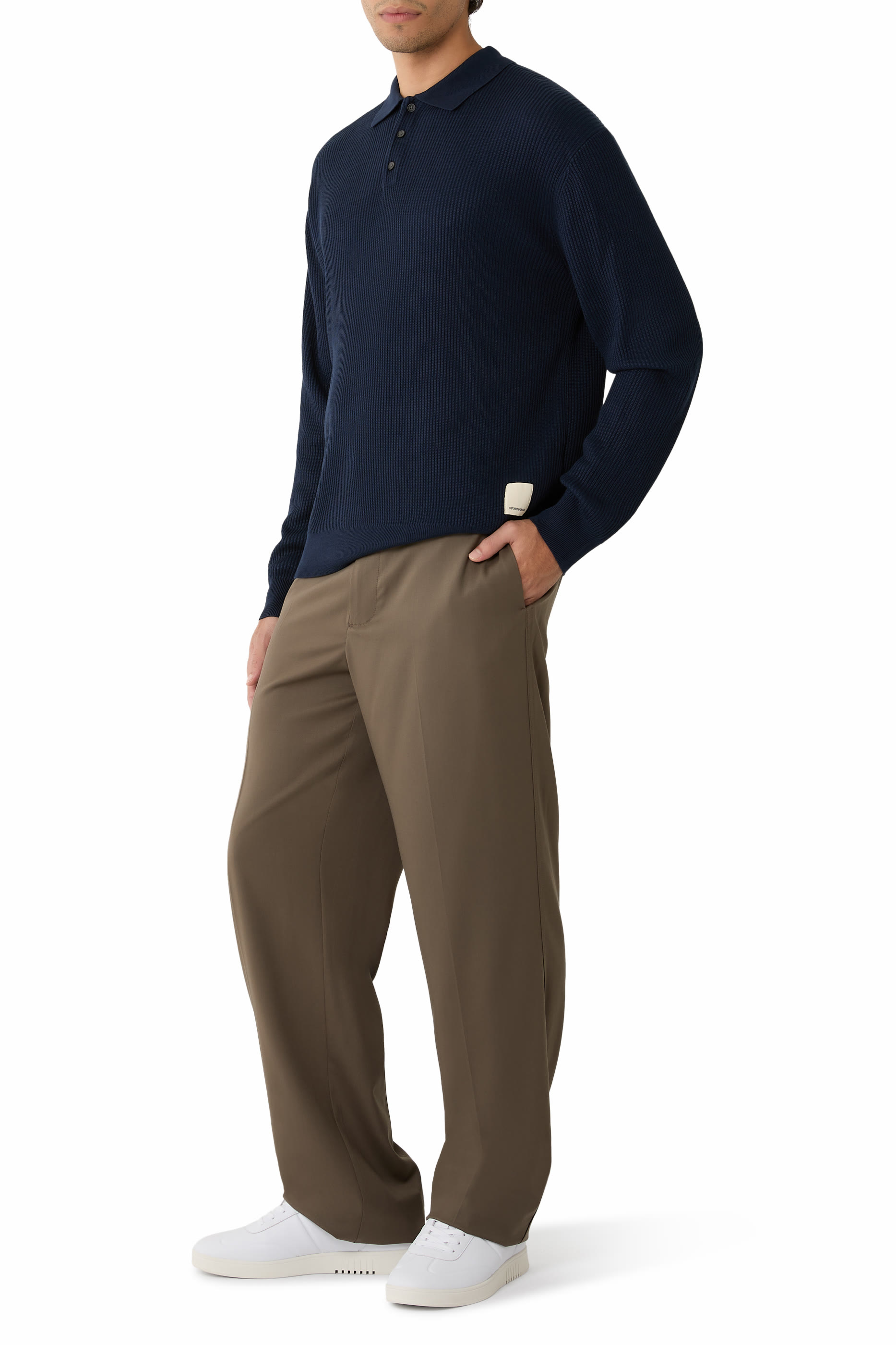 قميص بولو منسوج مضلع من تشكيلة نيويورك