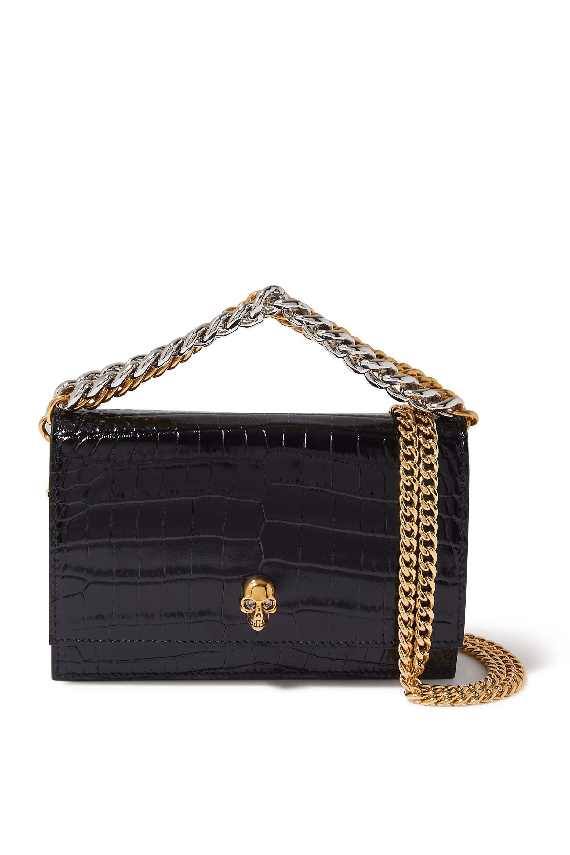 حقيبة بحمجمة صغيرة وسلسلة