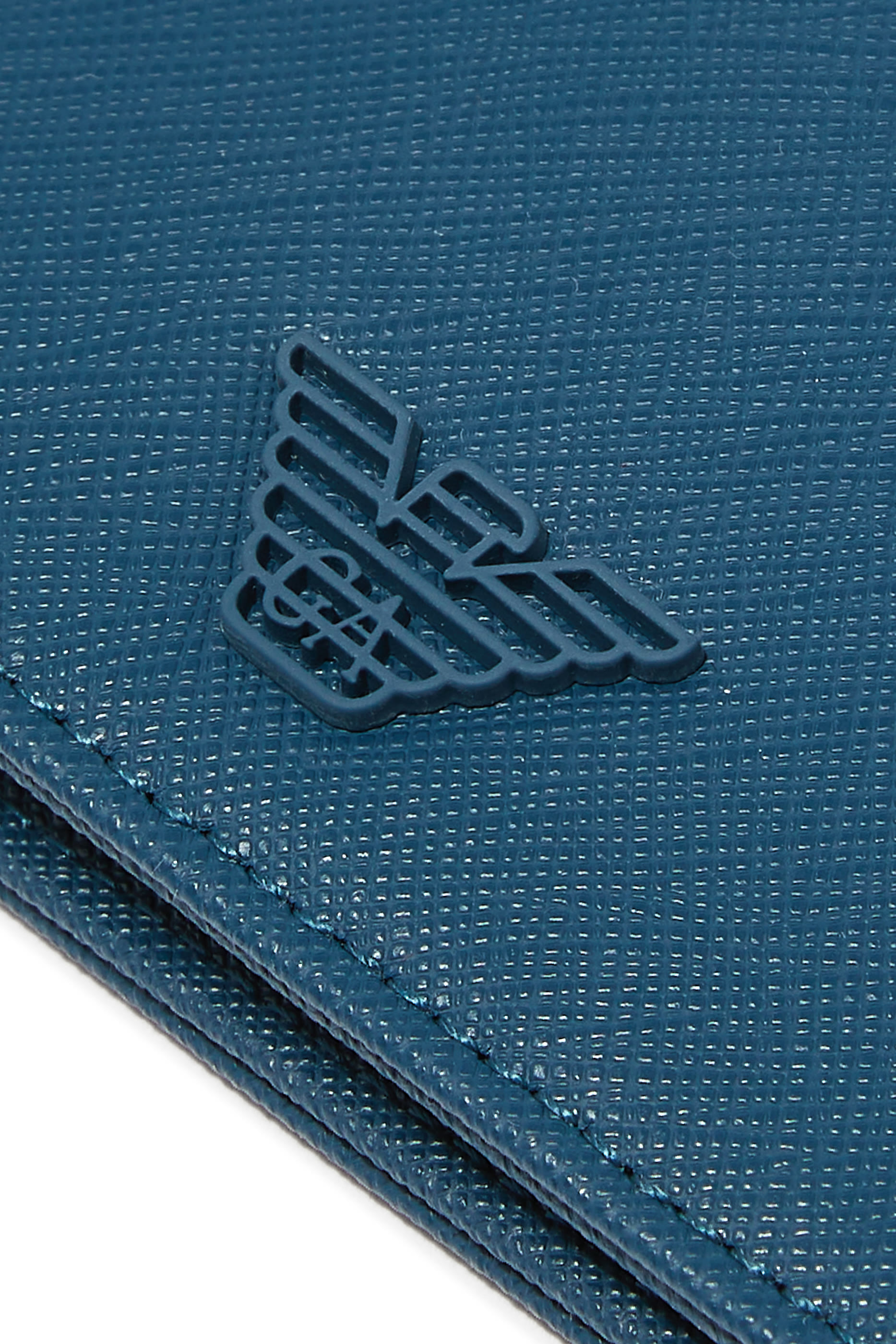 محفظة بتصميم ثنائي الطي بشعار الماركة سافيانو