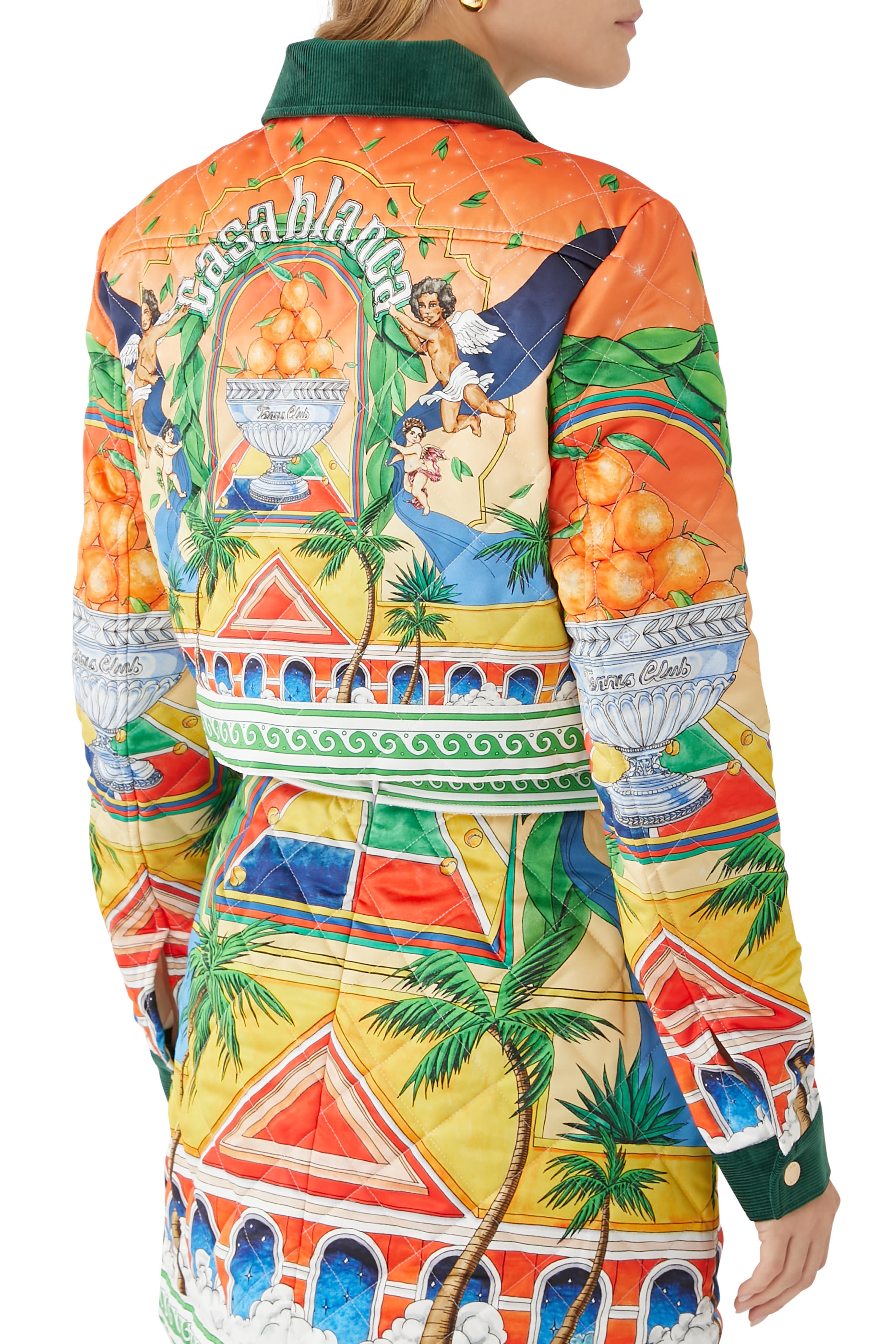 جاكيت قصير مبطن بطبعة