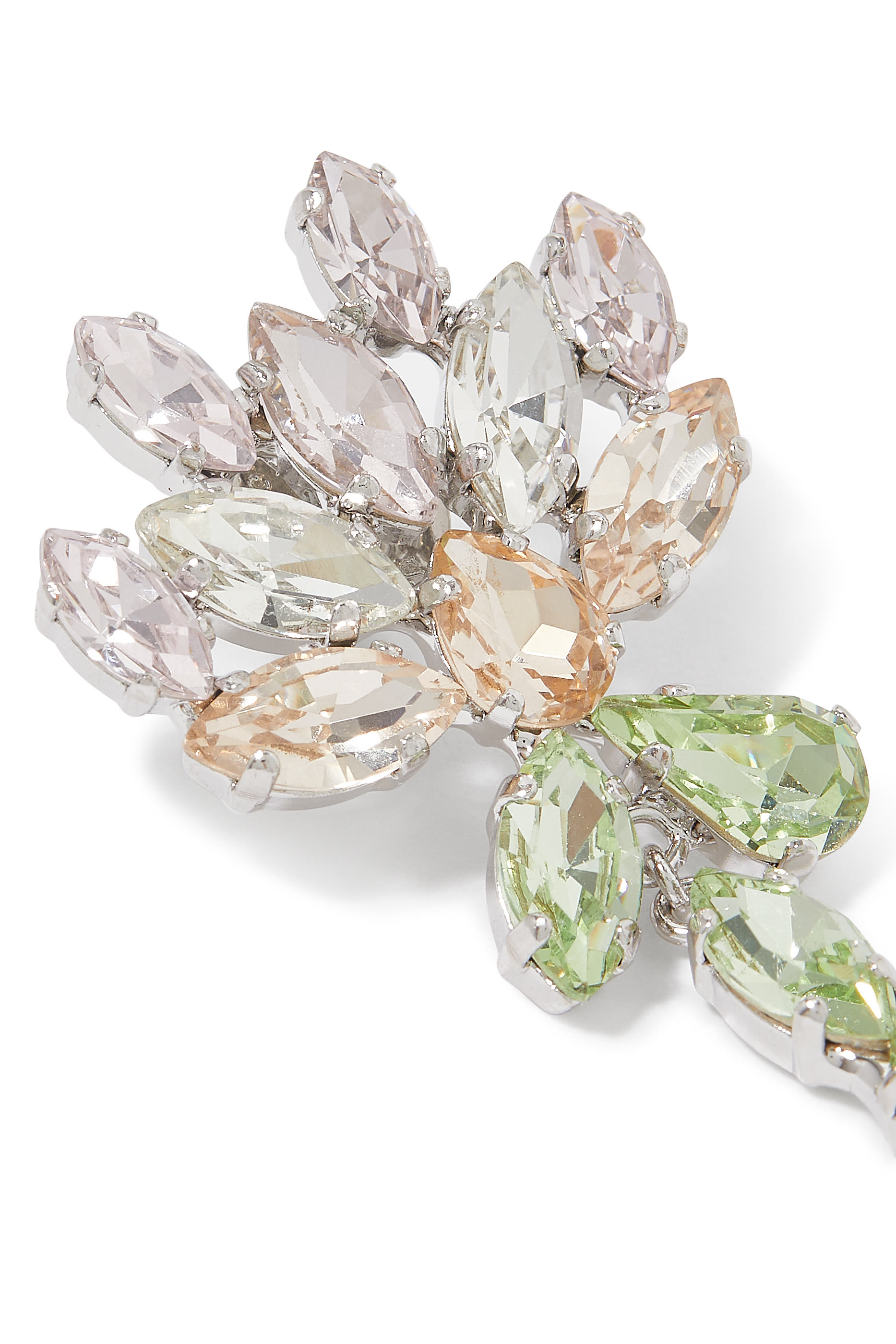 أقراط متدلية بتصميم زهرة القرنفل مرصعة بكريستال 