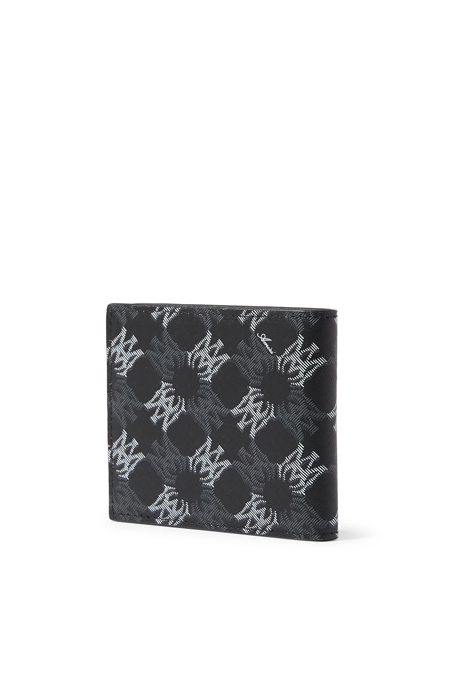 محفظة بتصميم ثنائي الطي بشعار الماركة جلد