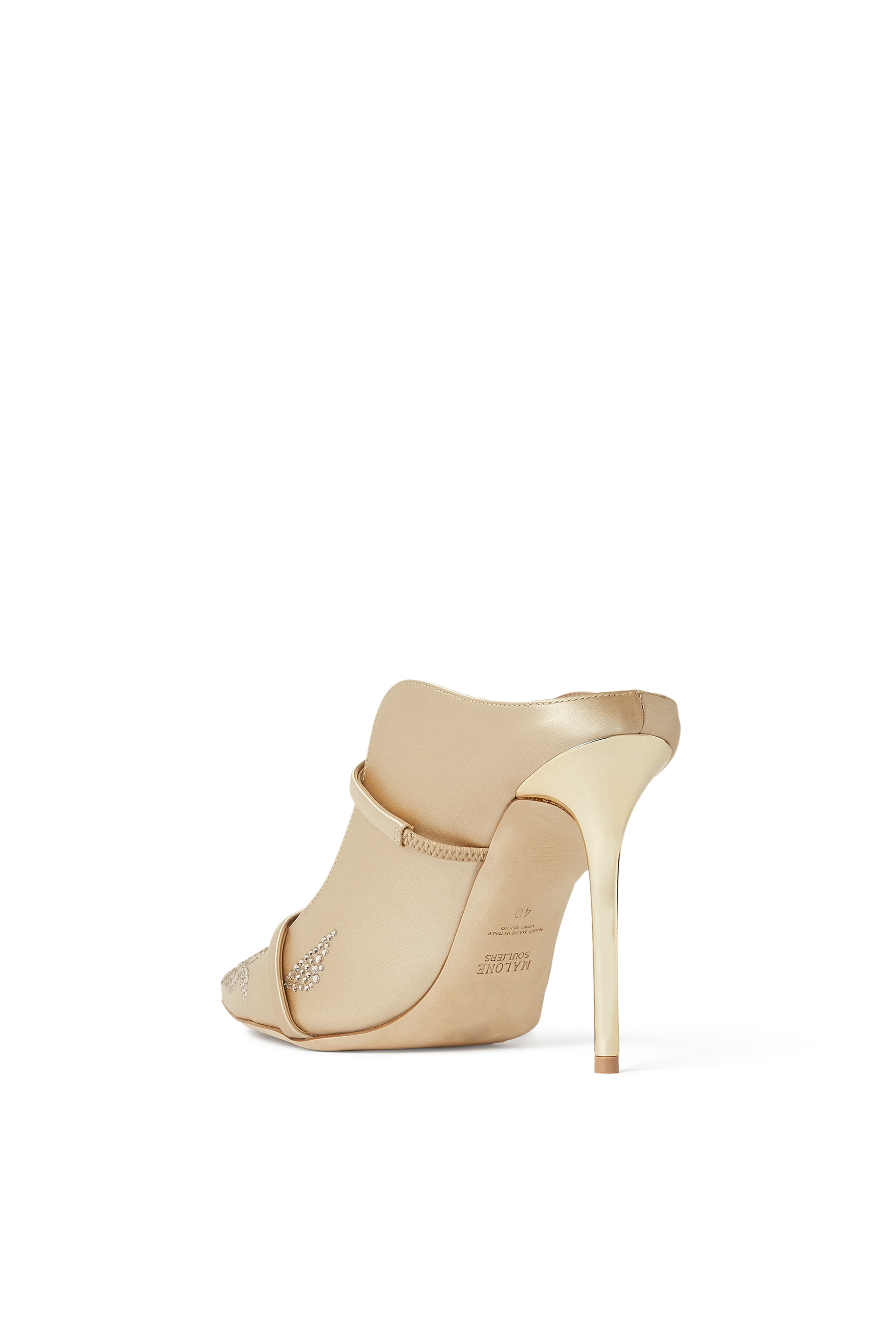 حذاء مورين 100 مفتوح من الخلف مزين بالكريستال