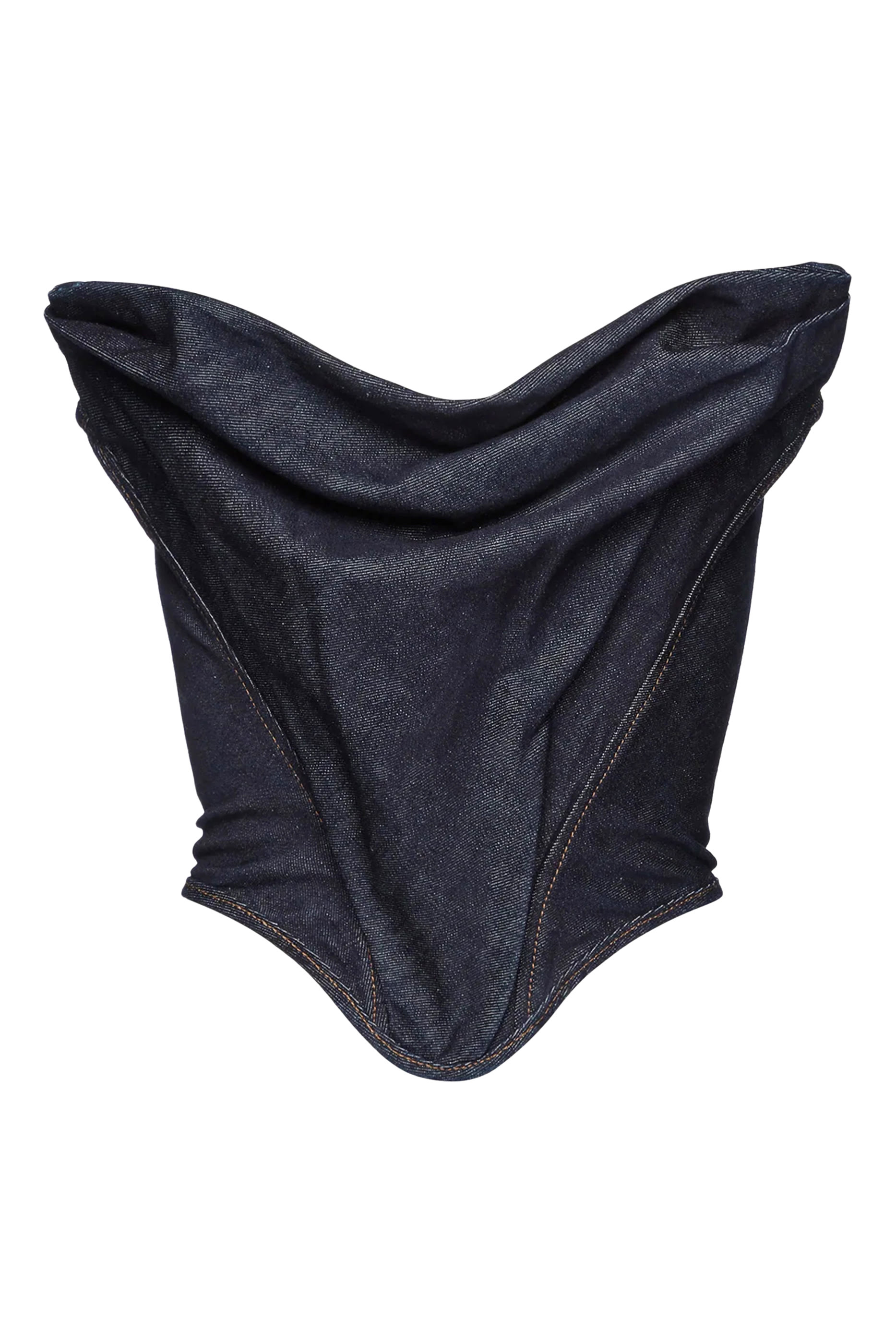 كورسيه جينز بلا حمالات درابيه