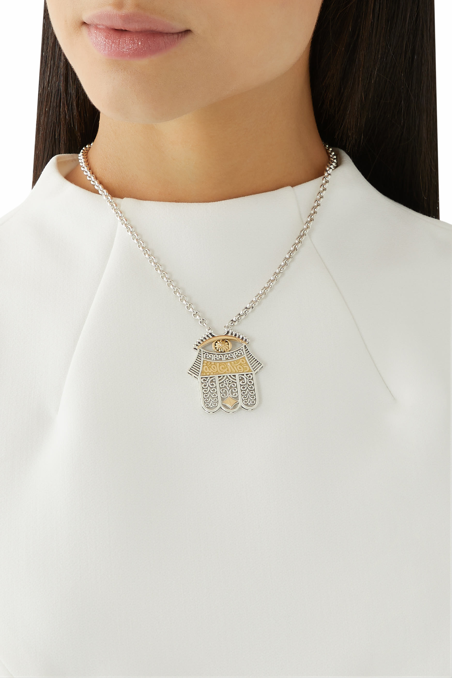 قلادة أجور كاف، ذهب أصفر عيار 18 وفضة استرلينية