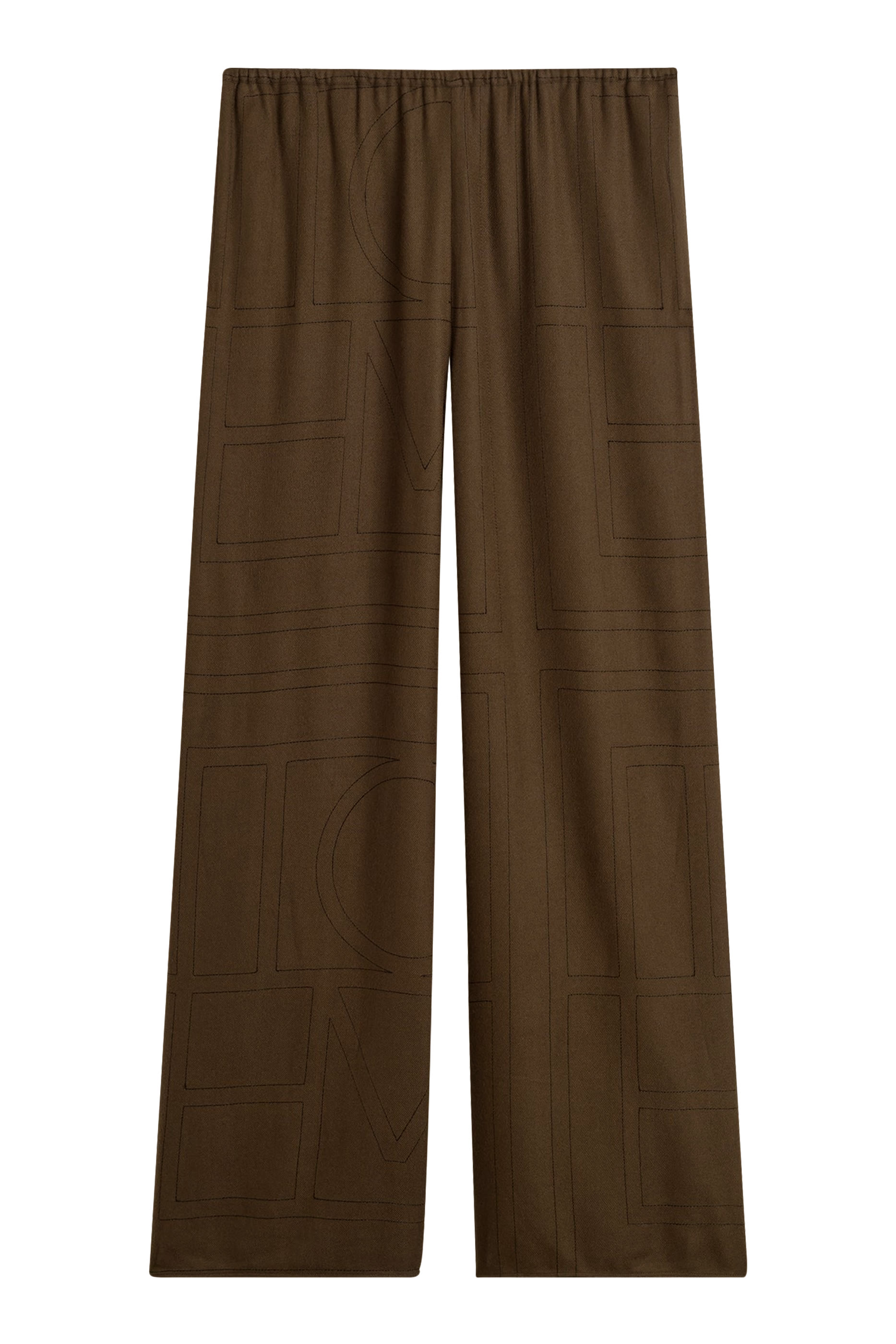 بنطال بيجامة بنقشة حروف شعار الماركة فلانيل