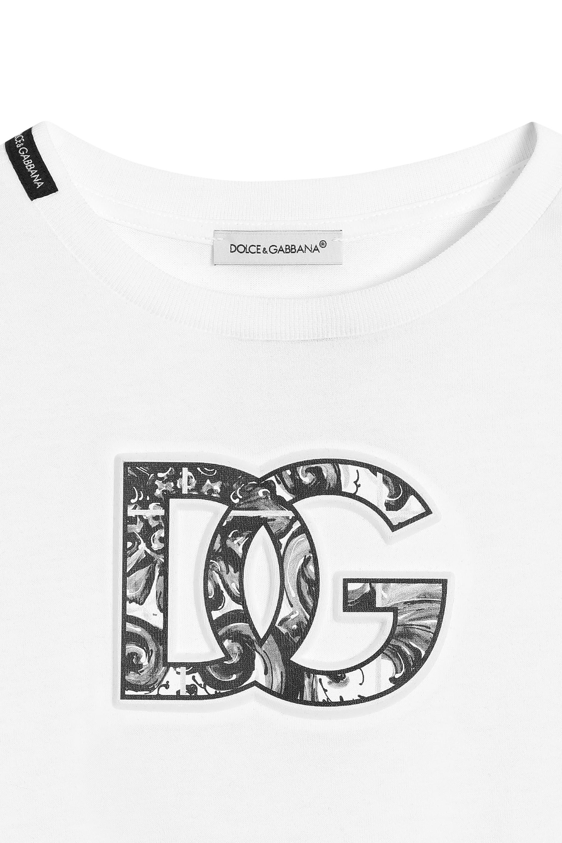 تيشيرت بنقشة مايوليكا بتصميم شعار الماركة للأطفال