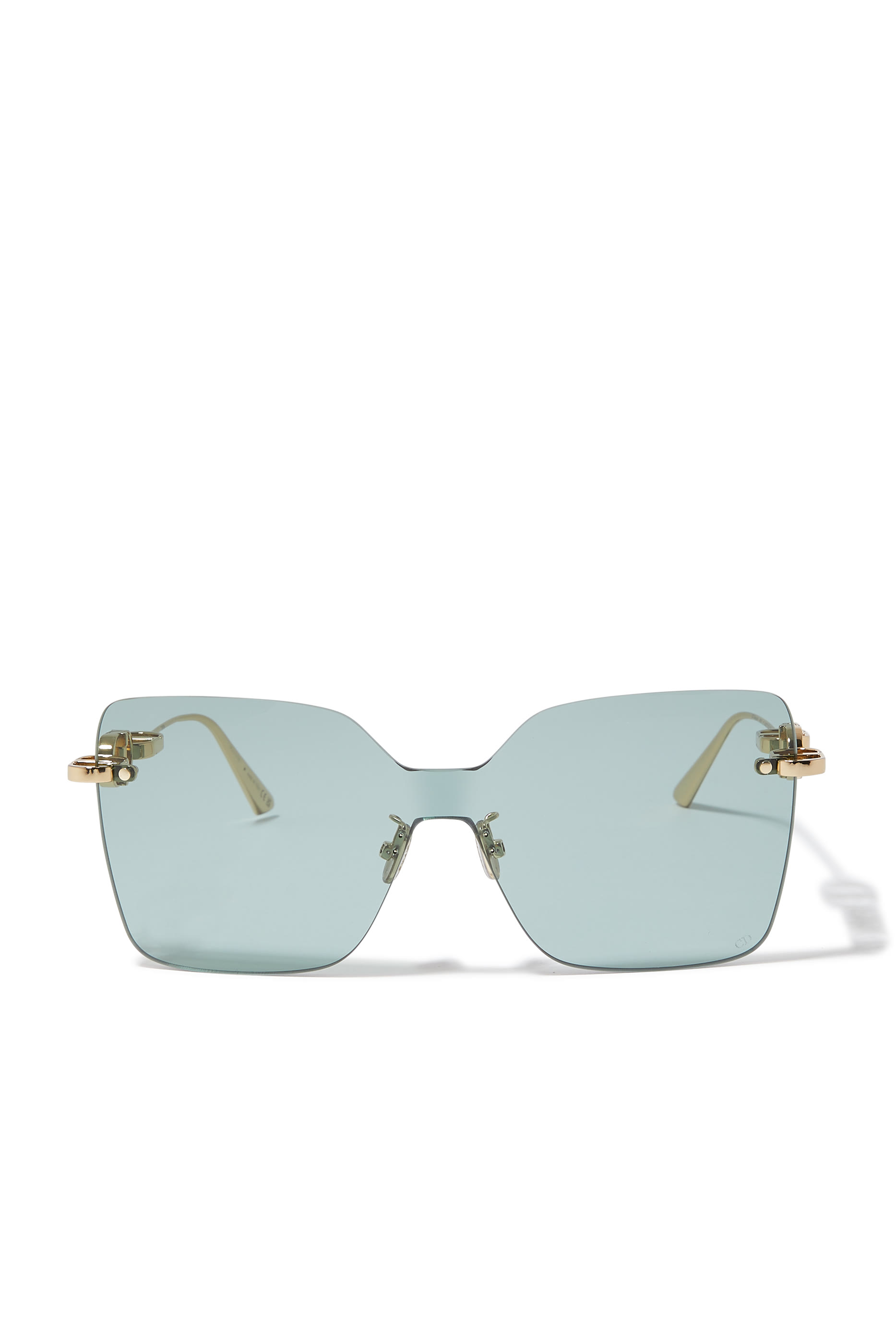 نظارة شمسية سي دي ام 1 يو بتفاصيل سلسلة بإطار ذهبي بتصميم قناع