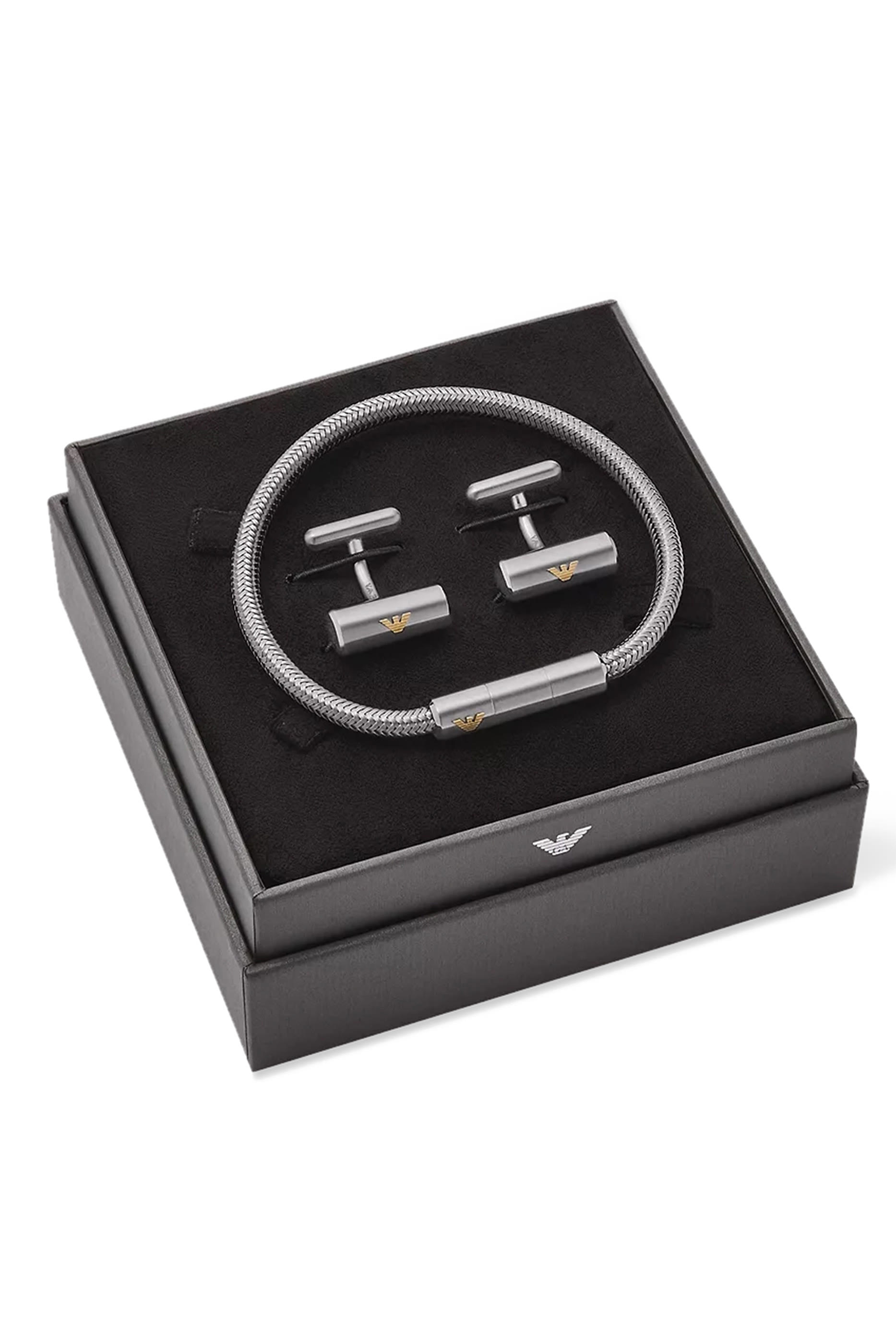 طقم سوار وأزرار أكمام ستانلس ستيل