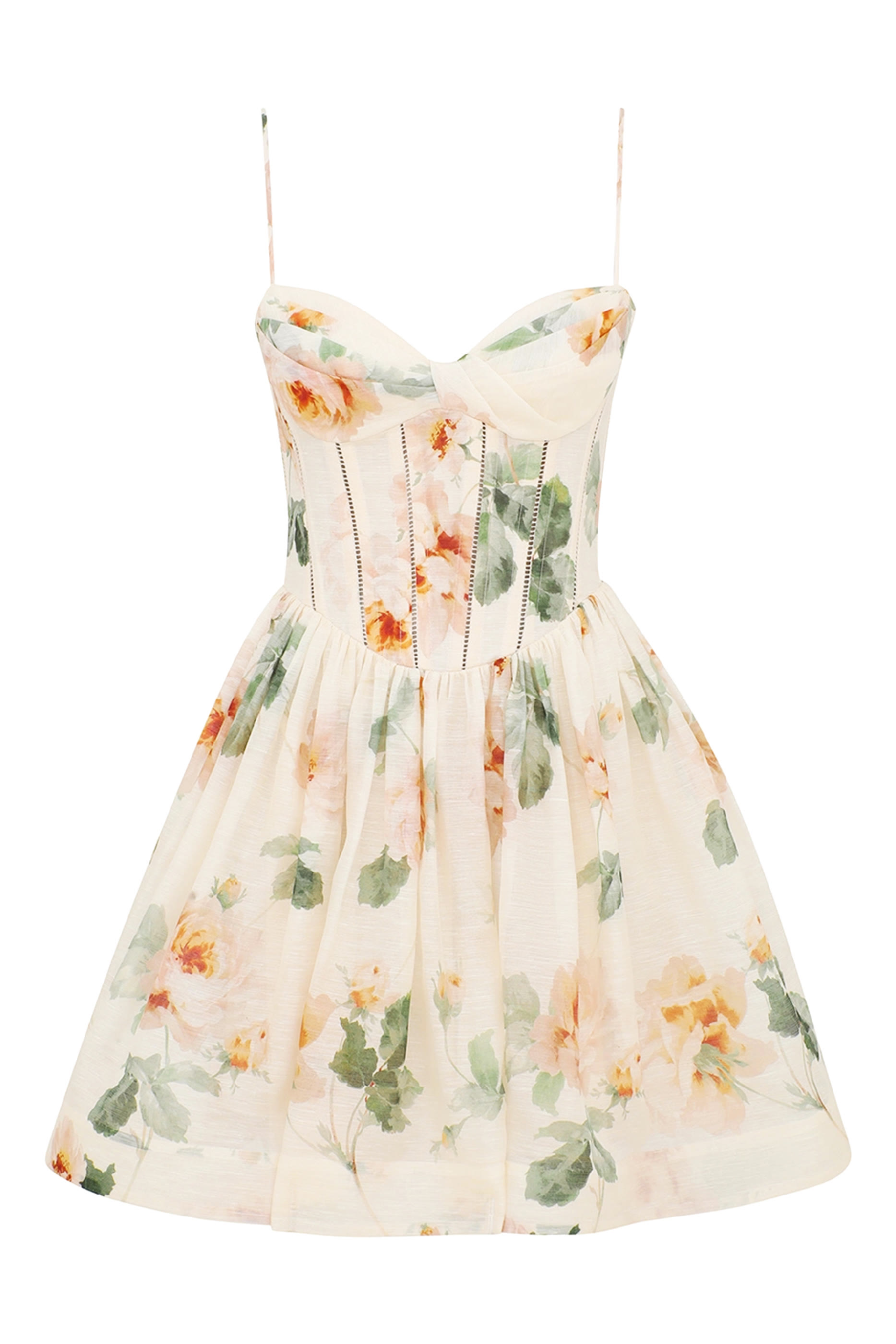 فستان كاروسيل قصير بصدرية بتصميم مشد