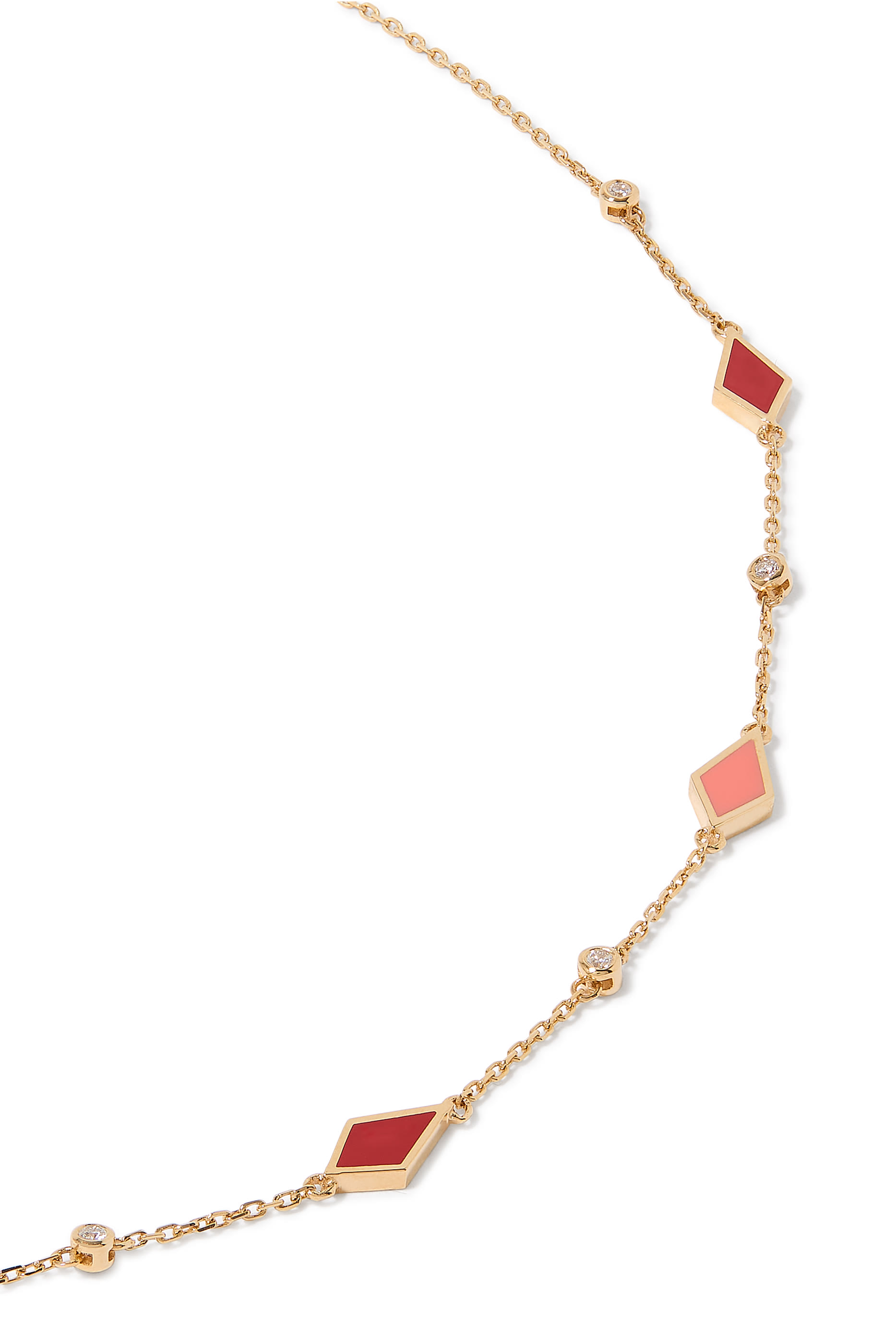 Mosaic Choker, 18k Yellow Gold & Enamel, Diamonds
