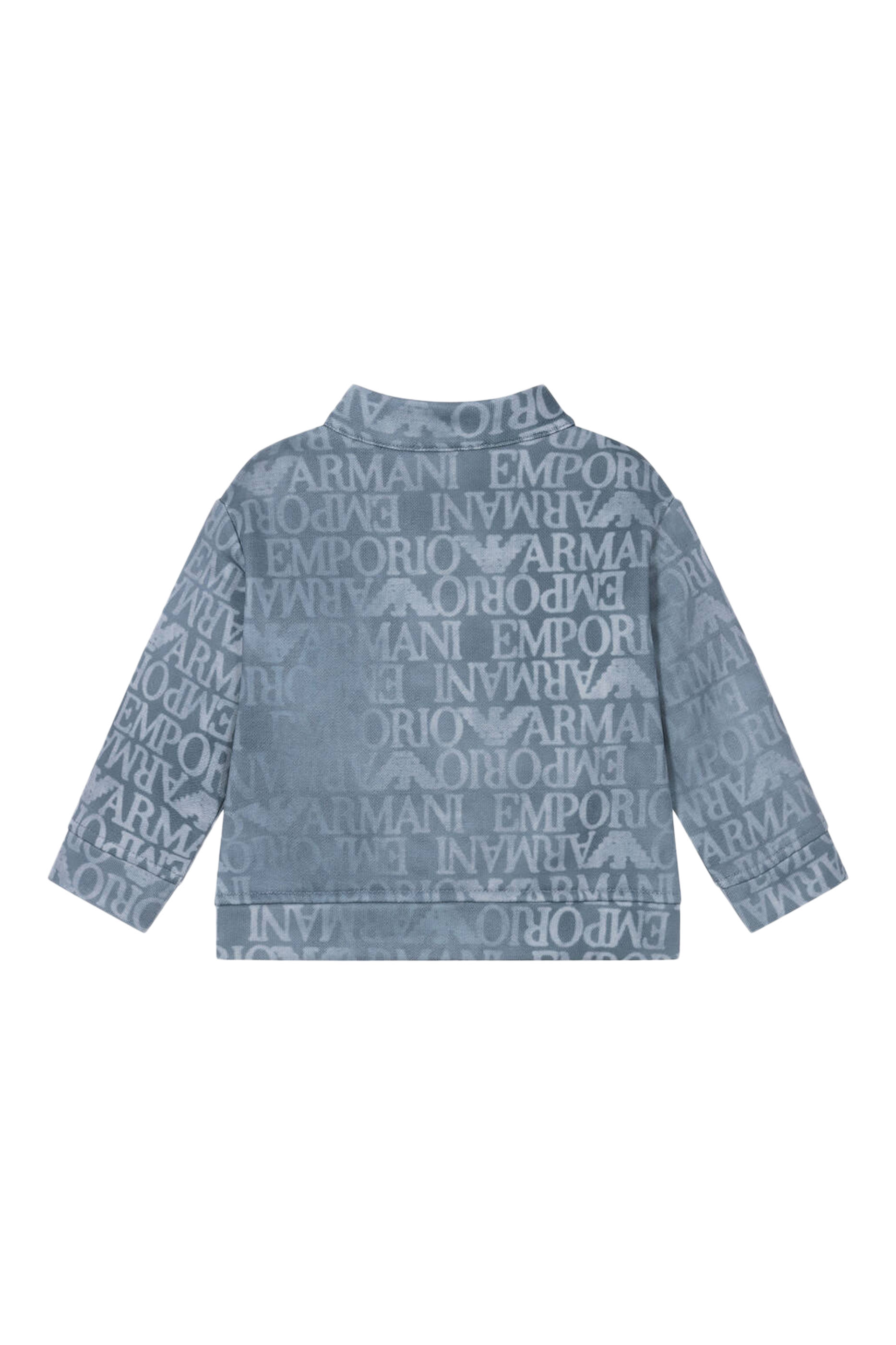 سويت شيرت للأطفال بشعار الماركة وسحاب