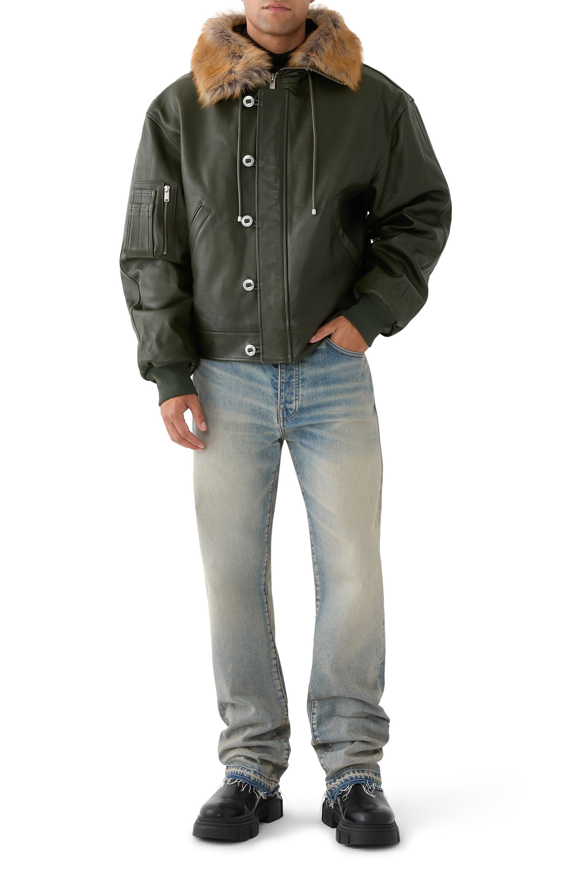 جاكيت بومبر ايه جاي ار بغطاء رأس مقسوم